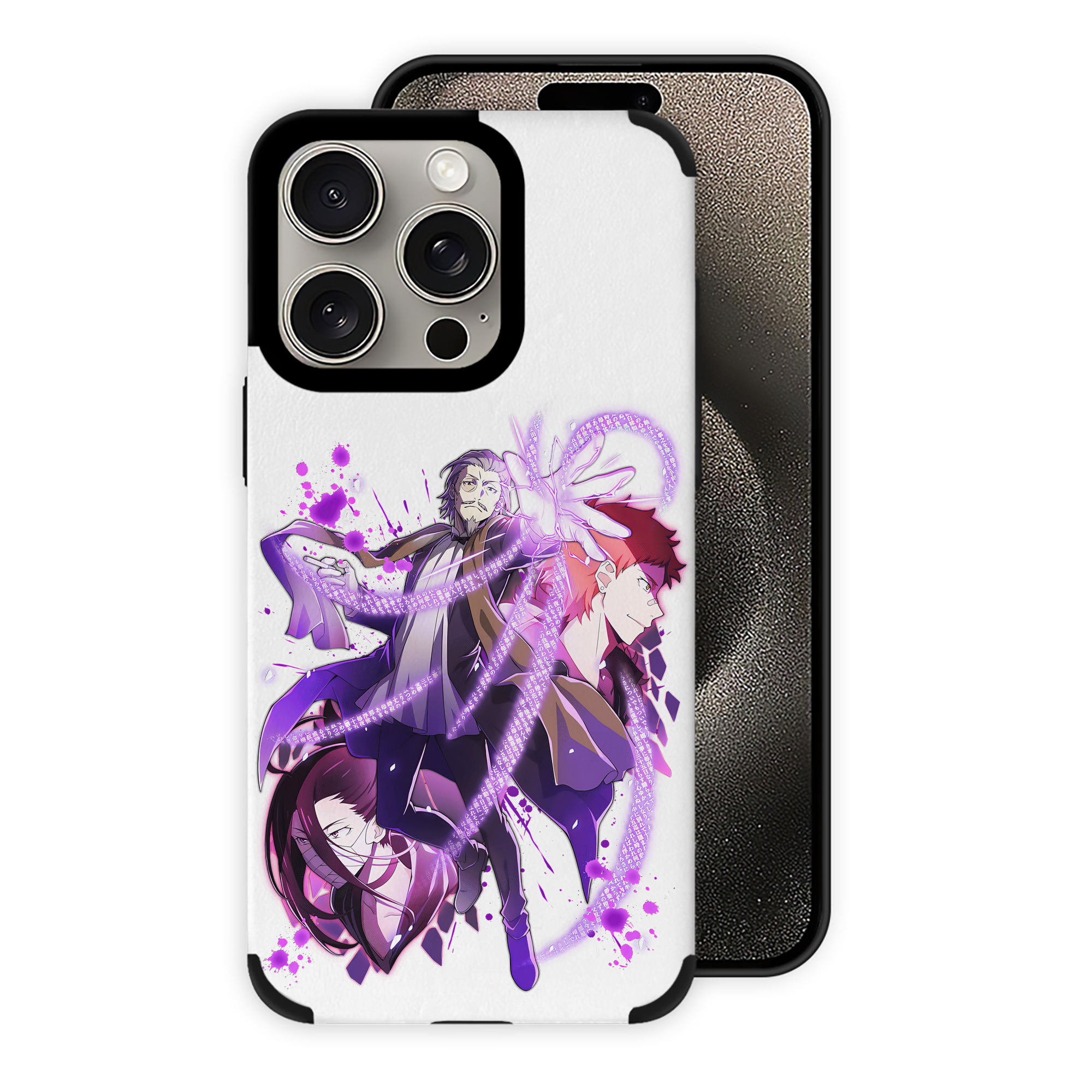 （画像用） 文豪ストレイドッグス Bungo Stray Dogs 【iPhone15ProMax対応】 PUレザー スマホケース 耐衝撃＆黄変防止