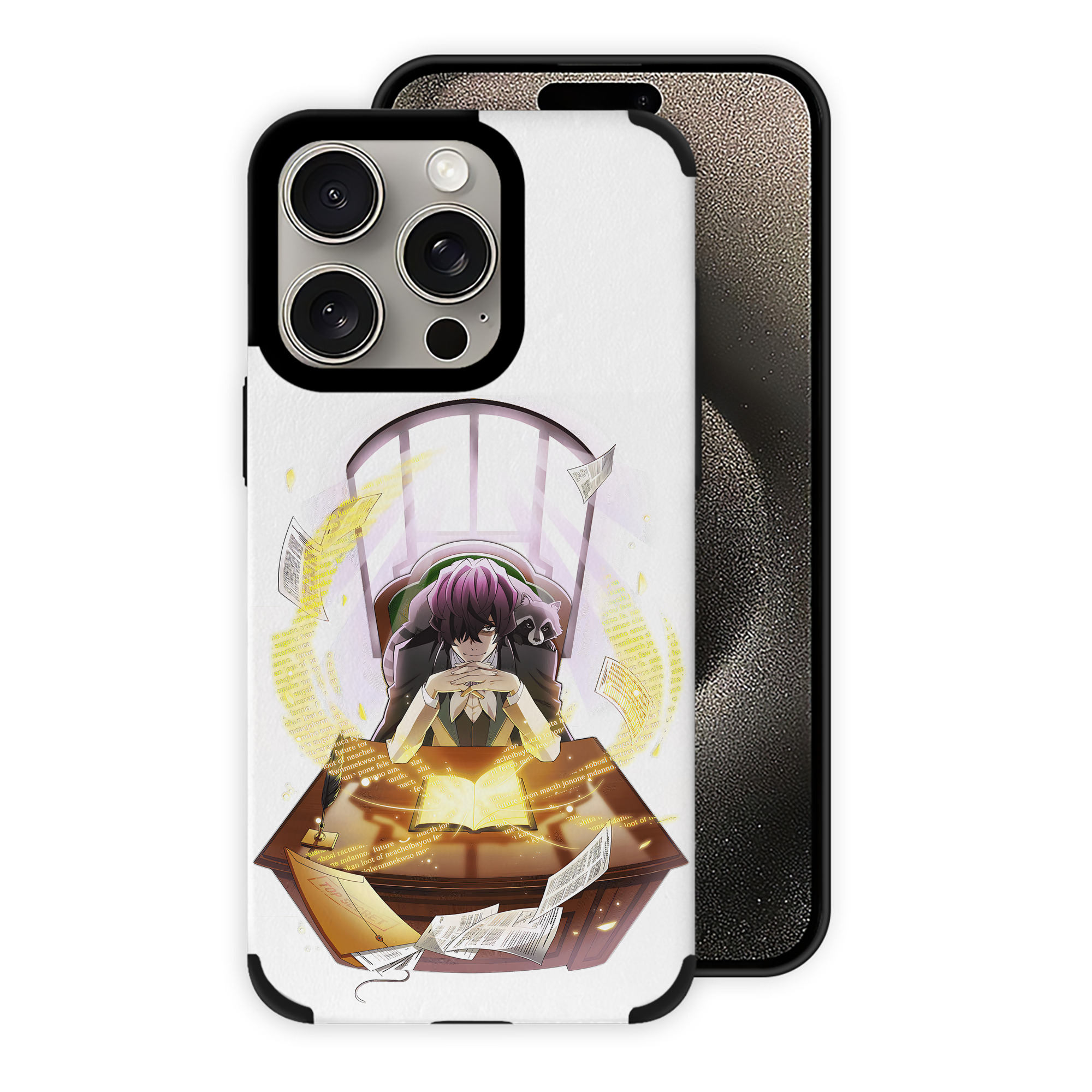 （画像用） 文豪ストレイドッグス Bungo Stray Dogs 【iPhone15ProMax対応】 PUレザー スマホケース 耐衝撃＆黄変防止