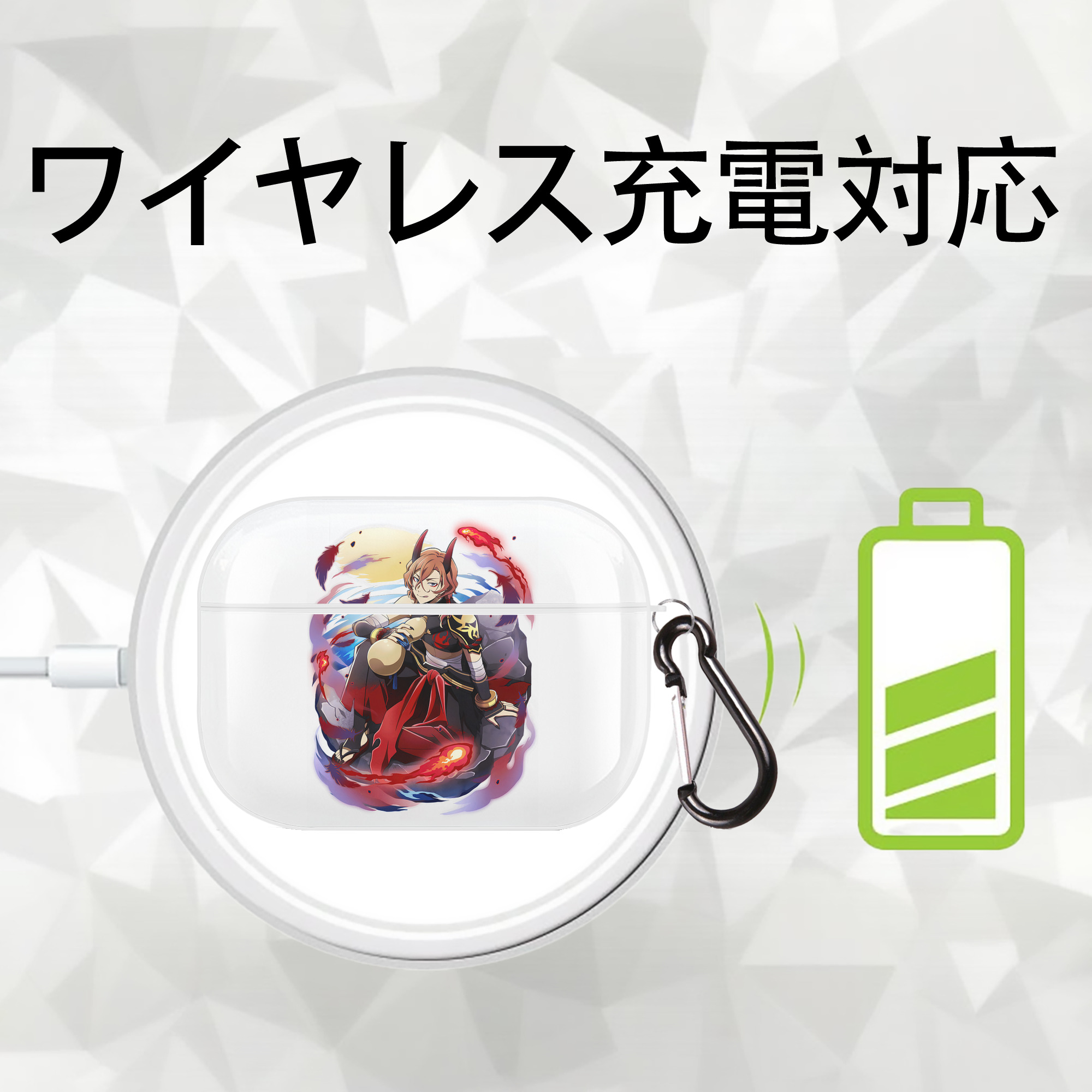 文豪ストレイドッグス Bungo Stray Dogs 【AirPods Pro用】ハードシェル保護ケース 耐衝撃・防指紋・カラビナ付き商品仕様