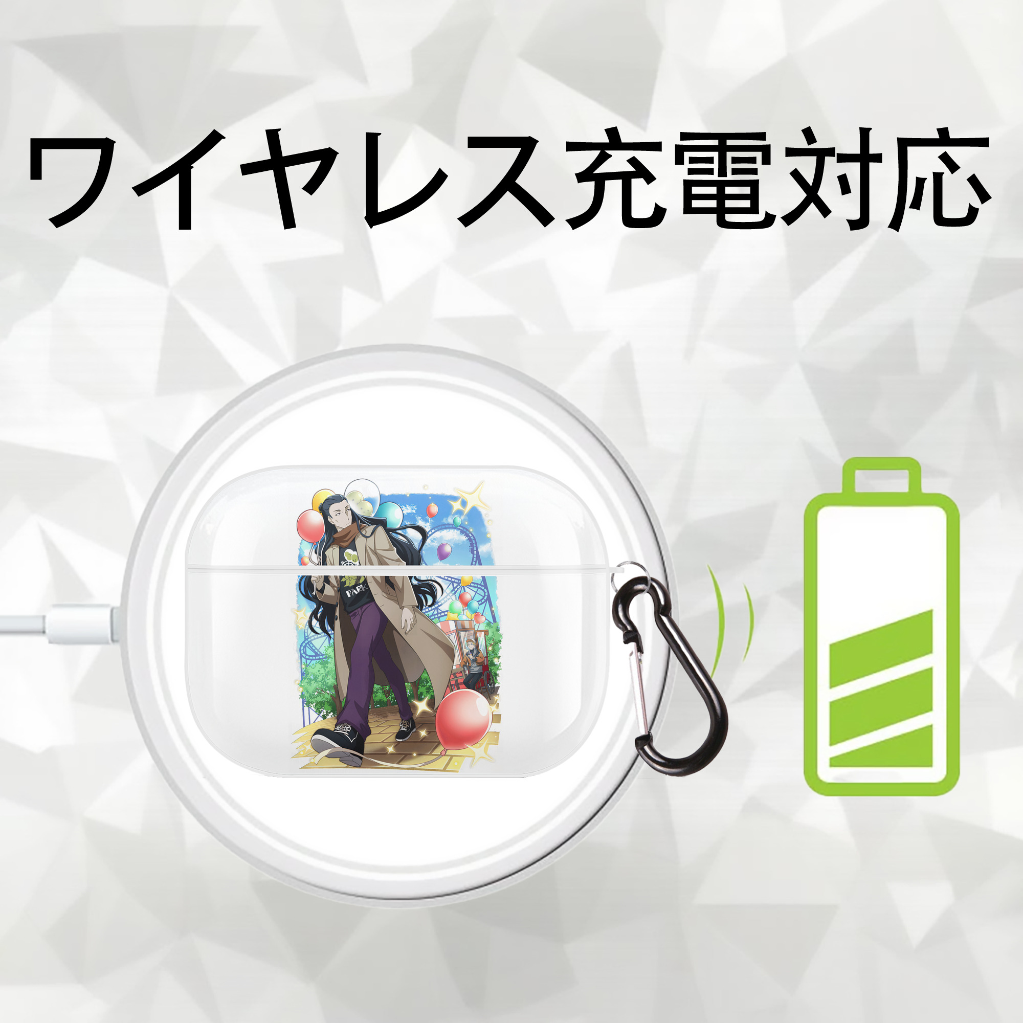 文豪ストレイドッグス Bungo Stray Dogs 【AirPods Pro用】ハードシェル保護ケース 耐衝撃・防指紋・カラビナ付き商品仕様