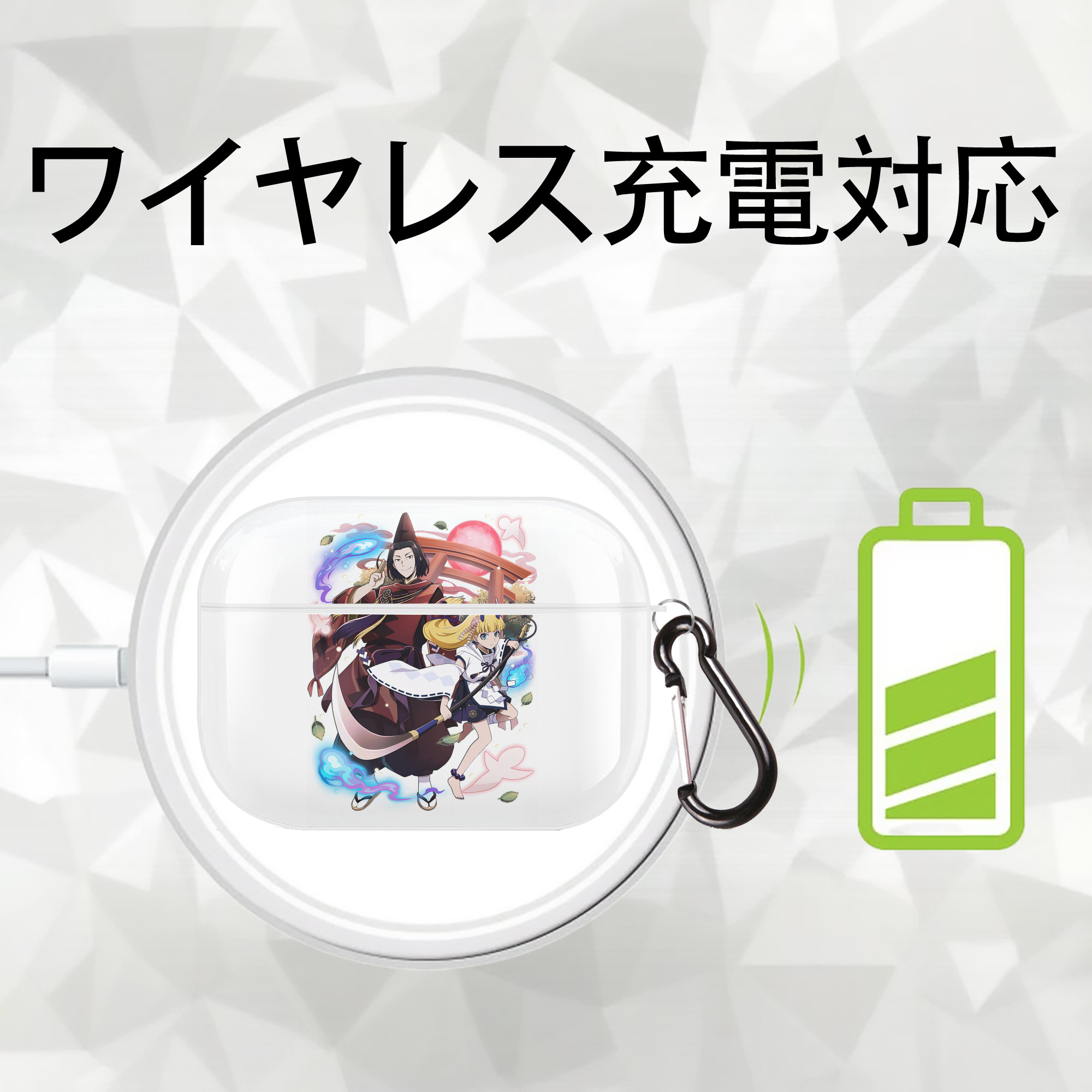 文豪ストレイドッグス Bungo Stray Dogs 【AirPods Pro用】ハードシェル保護ケース 耐衝撃・防指紋・カラビナ付き商品仕様