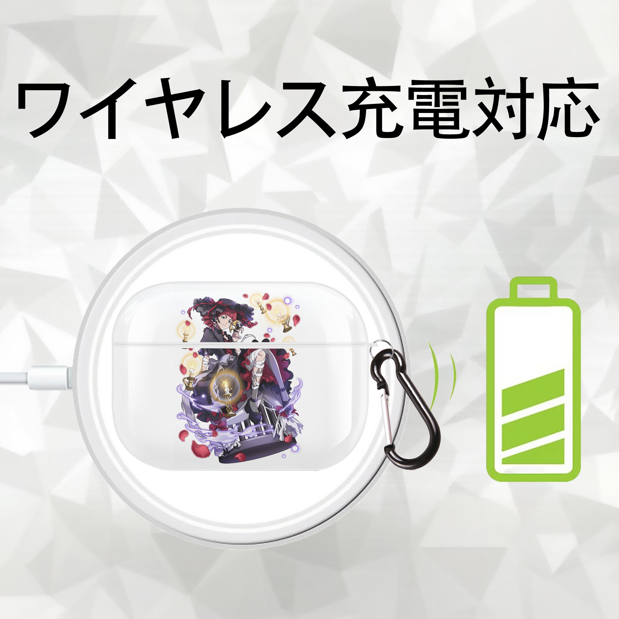 文豪ストレイドッグス Bungo Stray Dogs 【AirPods Pro用】ハードシェル保護ケース 耐衝撃・防指紋・カラビナ付き商品仕様