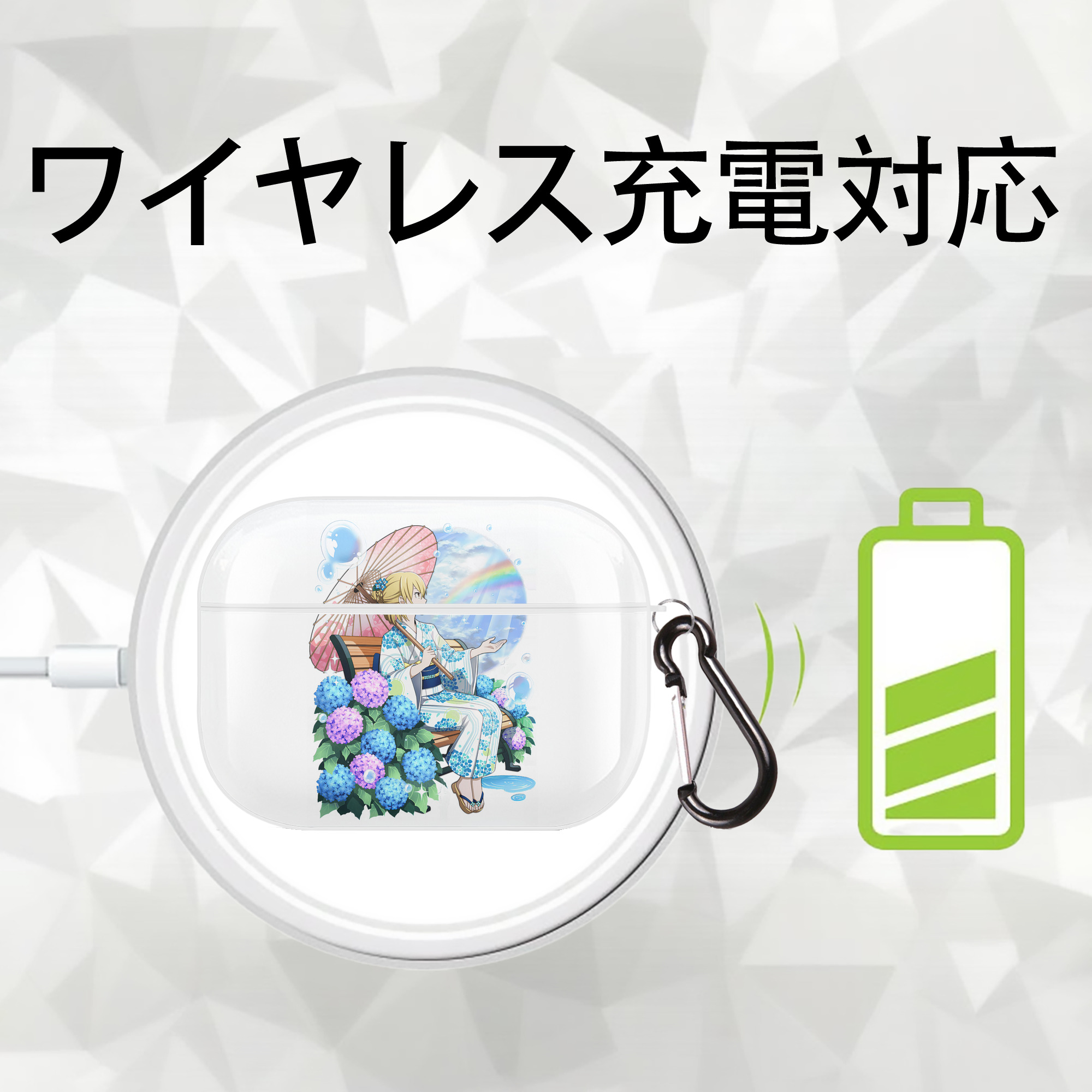 文豪ストレイドッグス Bungo Stray Dogs 【AirPods Pro用】ハードシェル保護ケース 耐衝撃・防指紋・カラビナ付き商品仕様