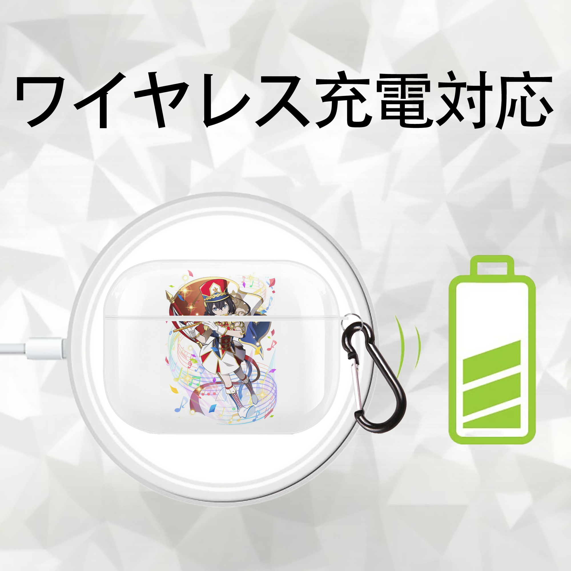 文豪ストレイドッグス Bungo Stray Dogs 【AirPods Pro用】ハードシェル保護ケース 耐衝撃・防指紋・カラビナ付き商品仕様