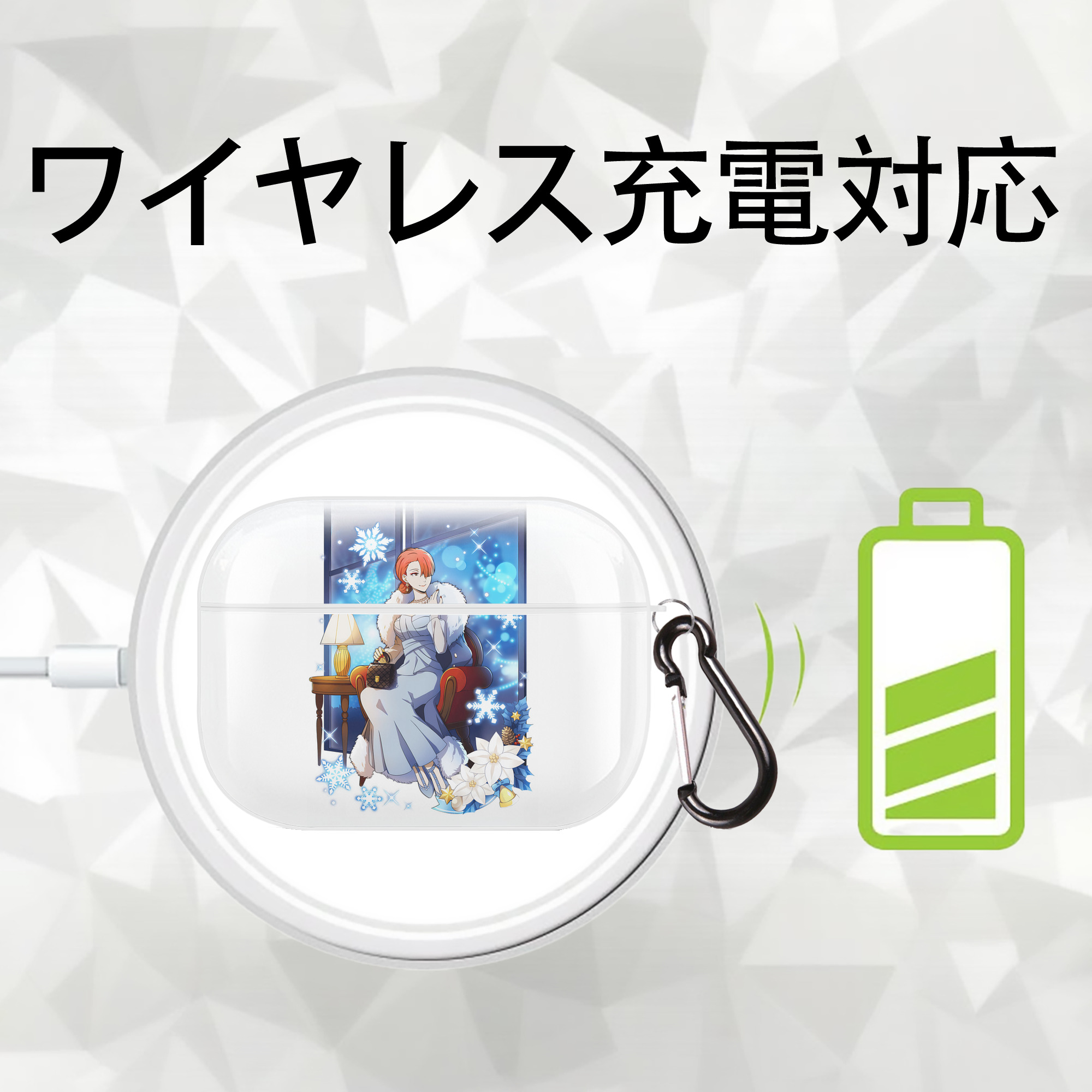 文豪ストレイドッグス Bungo Stray Dogs 【AirPods Pro用】ハードシェル保護ケース 耐衝撃・防指紋・カラビナ付き商品仕様