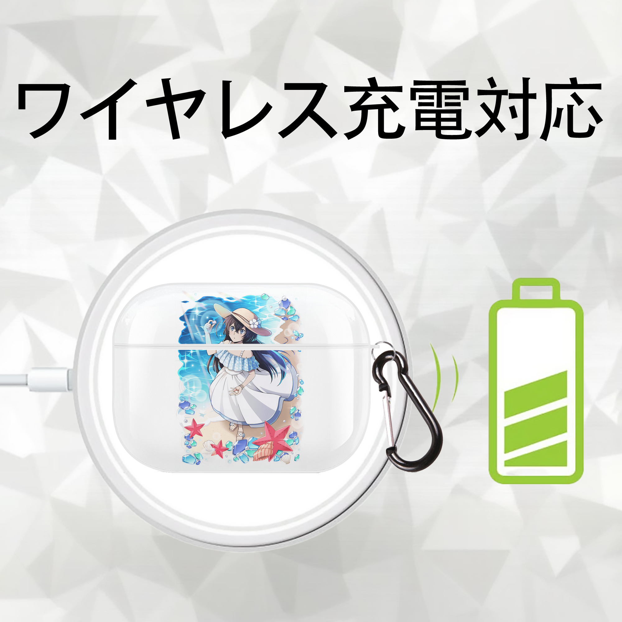 文豪ストレイドッグス Bungo Stray Dogs 【AirPods Pro用】ハードシェル保護ケース 耐衝撃・防指紋・カラビナ付き商品仕様