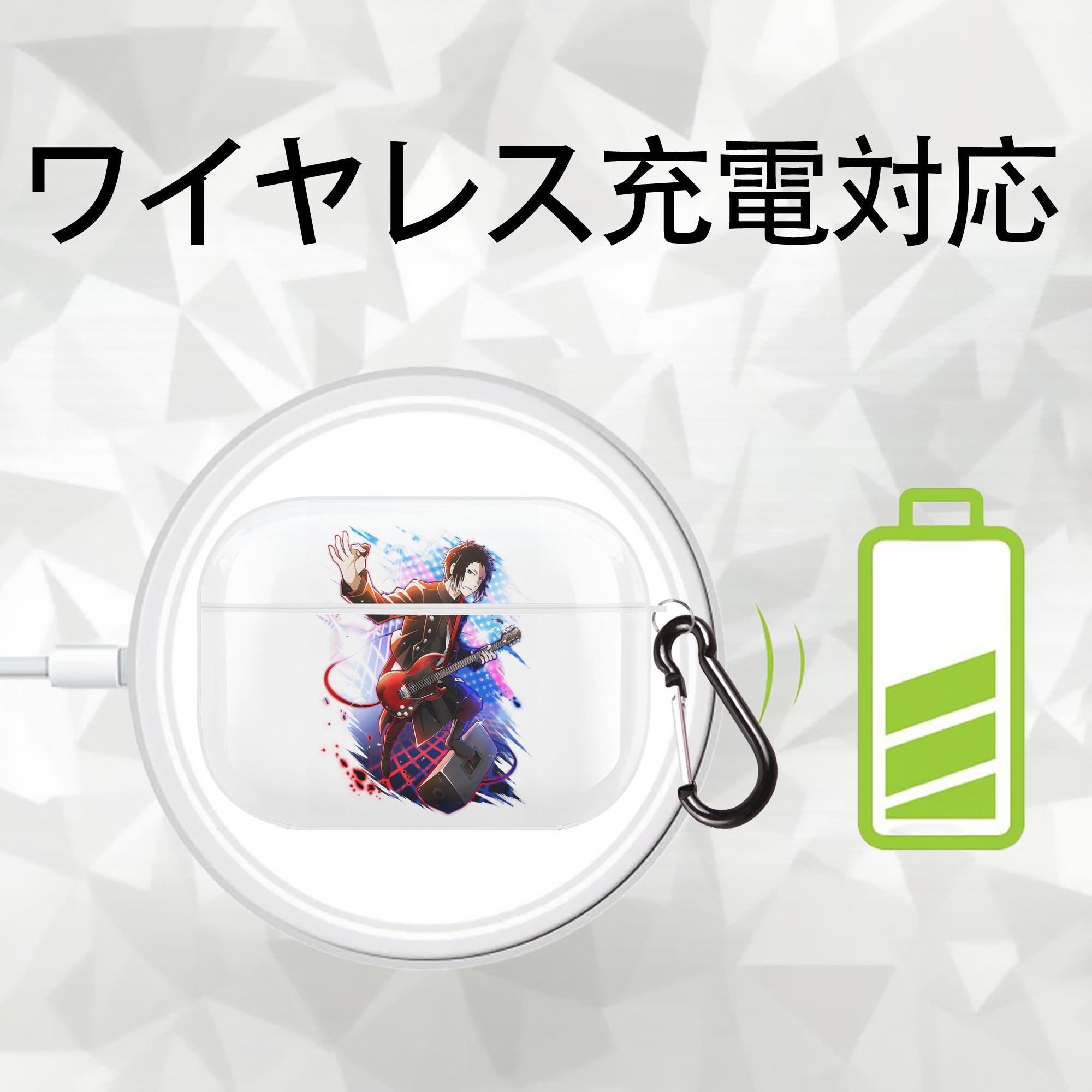 文豪ストレイドッグス Bungo Stray Dogs 【AirPods Pro用】ハードシェル保護ケース 耐衝撃・防指紋・カラビナ付き商品仕様
