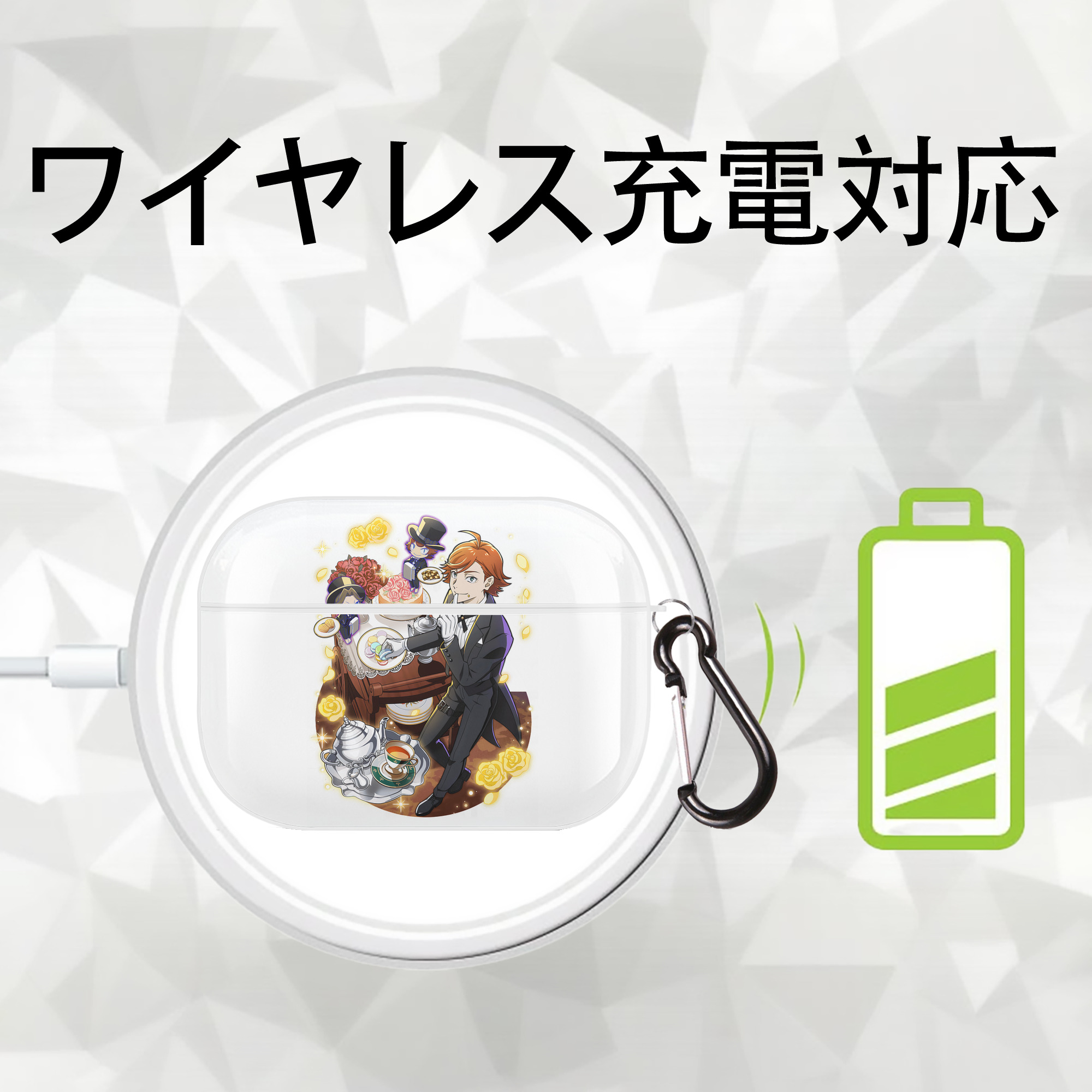 文豪ストレイドッグス Bungo Stray Dogs 【AirPods Pro用】ハードシェル保護ケース 耐衝撃・防指紋・カラビナ付き商品仕様