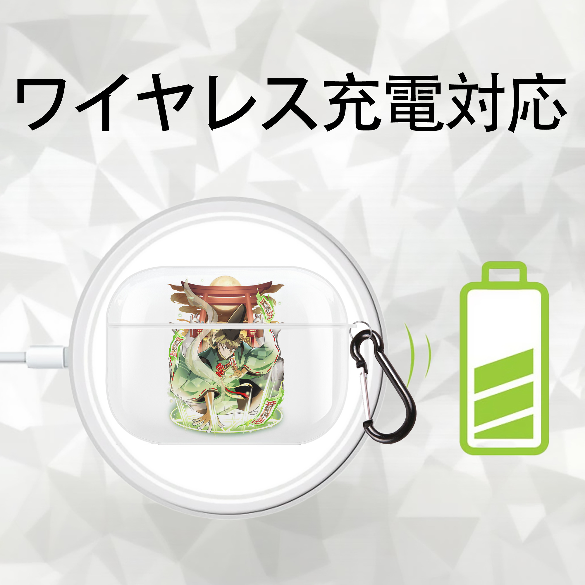 文豪ストレイドッグス Bungo Stray Dogs 【AirPods Pro用】ハードシェル保護ケース 耐衝撃・防指紋・カラビナ付き商品仕様