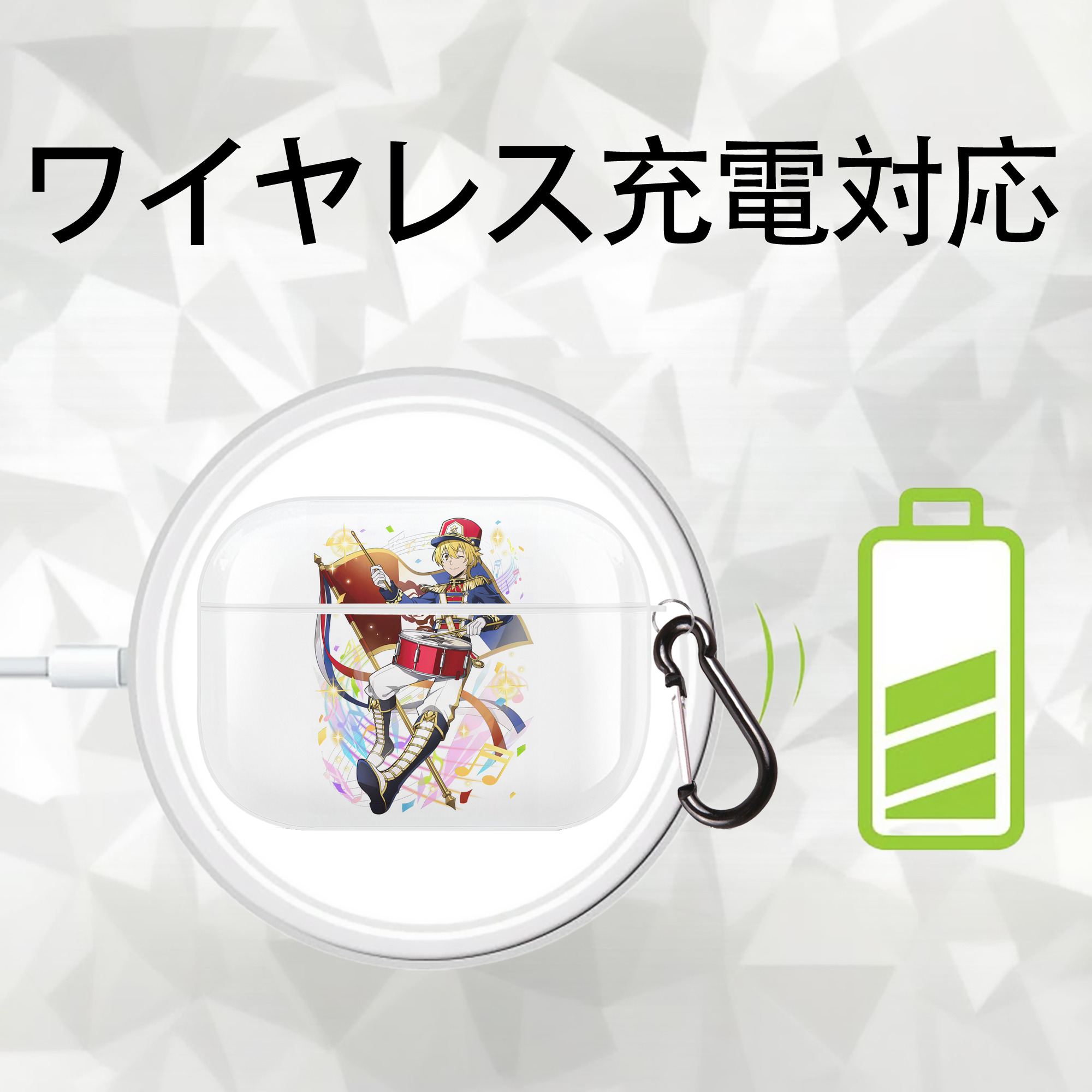 文豪ストレイドッグス Bungo Stray Dogs 【AirPods Pro用】ハードシェル保護ケース 耐衝撃・防指紋・カラビナ付き商品仕様