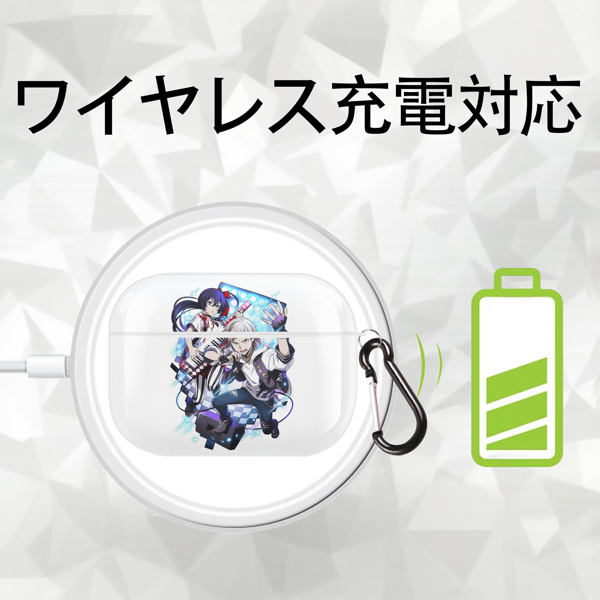 文豪ストレイドッグス Bungo Stray Dogs 【AirPods Pro用】ハードシェル保護ケース 耐衝撃・防指紋・カラビナ付き商品仕様