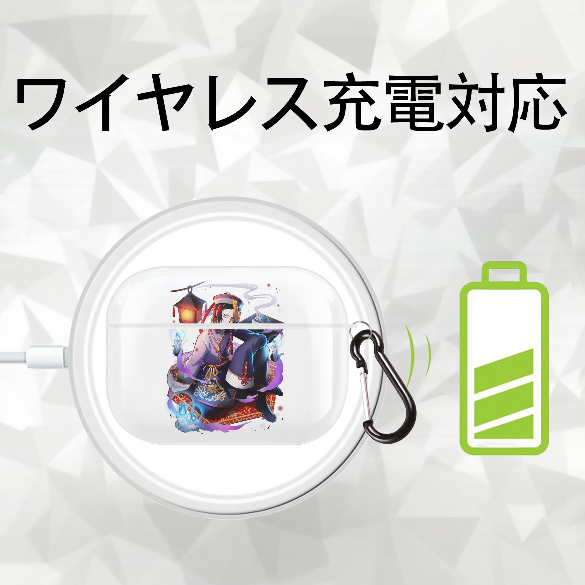 文豪ストレイドッグス Bungo Stray Dogs 【AirPods Pro用】ハードシェル保護ケース 耐衝撃・防指紋・カラビナ付き商品仕様