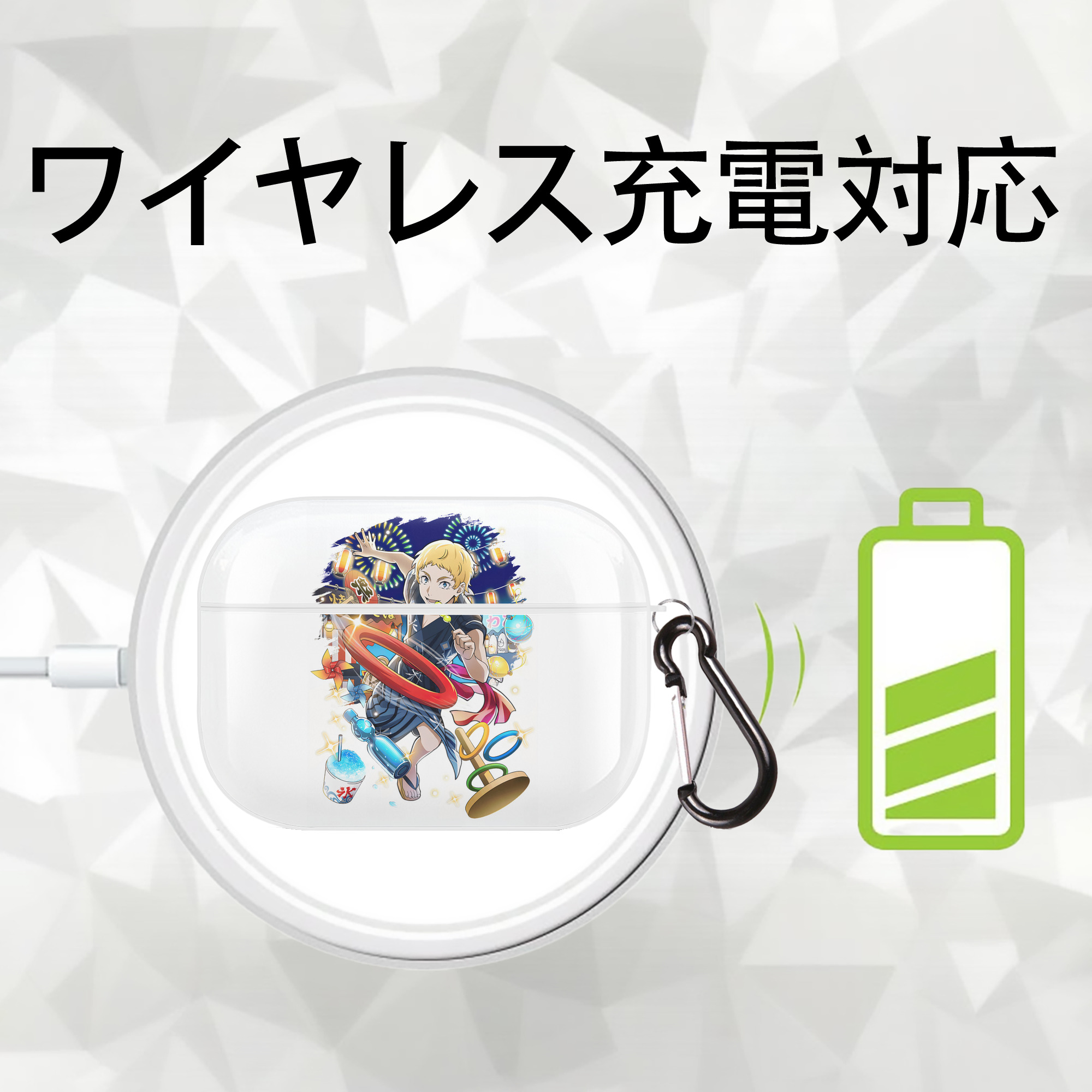 文豪ストレイドッグス Bungo Stray Dogs 【AirPods Pro用】ハードシェル保護ケース 耐衝撃・防指紋・カラビナ付き商品仕様