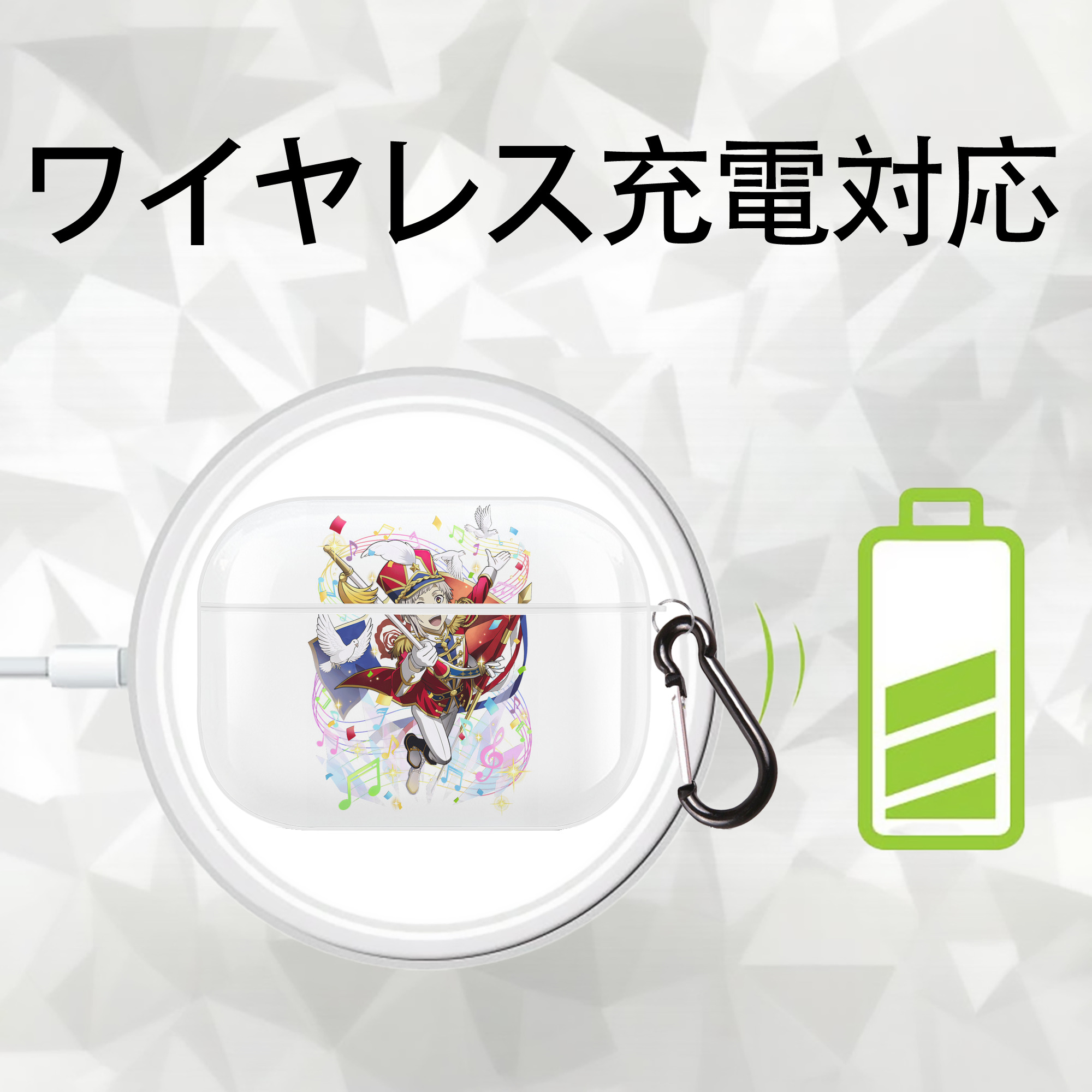 文豪ストレイドッグス Bungo Stray Dogs 【AirPods Pro用】ハードシェル保護ケース 耐衝撃・防指紋・カラビナ付き商品仕様