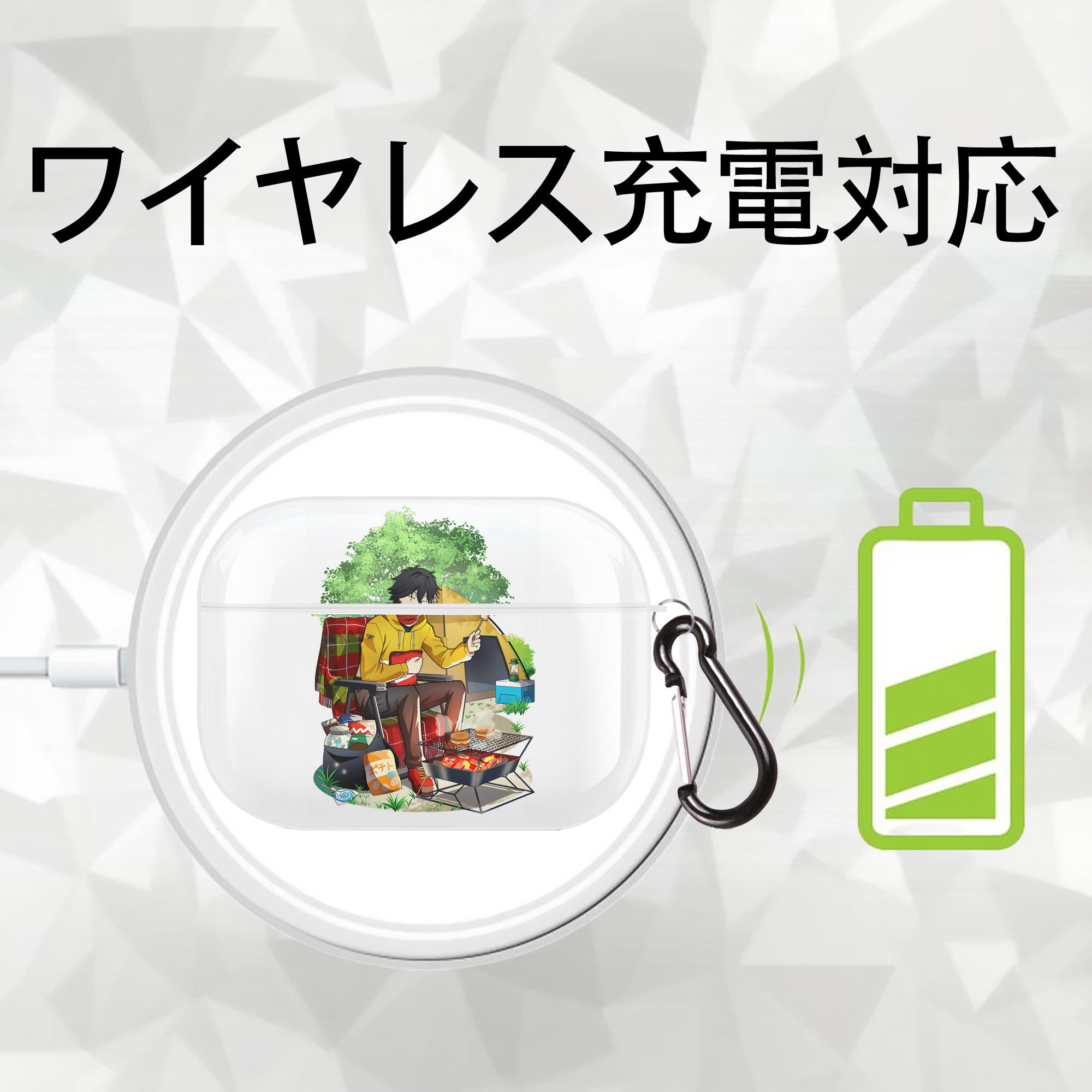 文豪ストレイドッグス Bungo Stray Dogs 【AirPods Pro用】ハードシェル保護ケース 耐衝撃・防指紋・カラビナ付き商品仕様