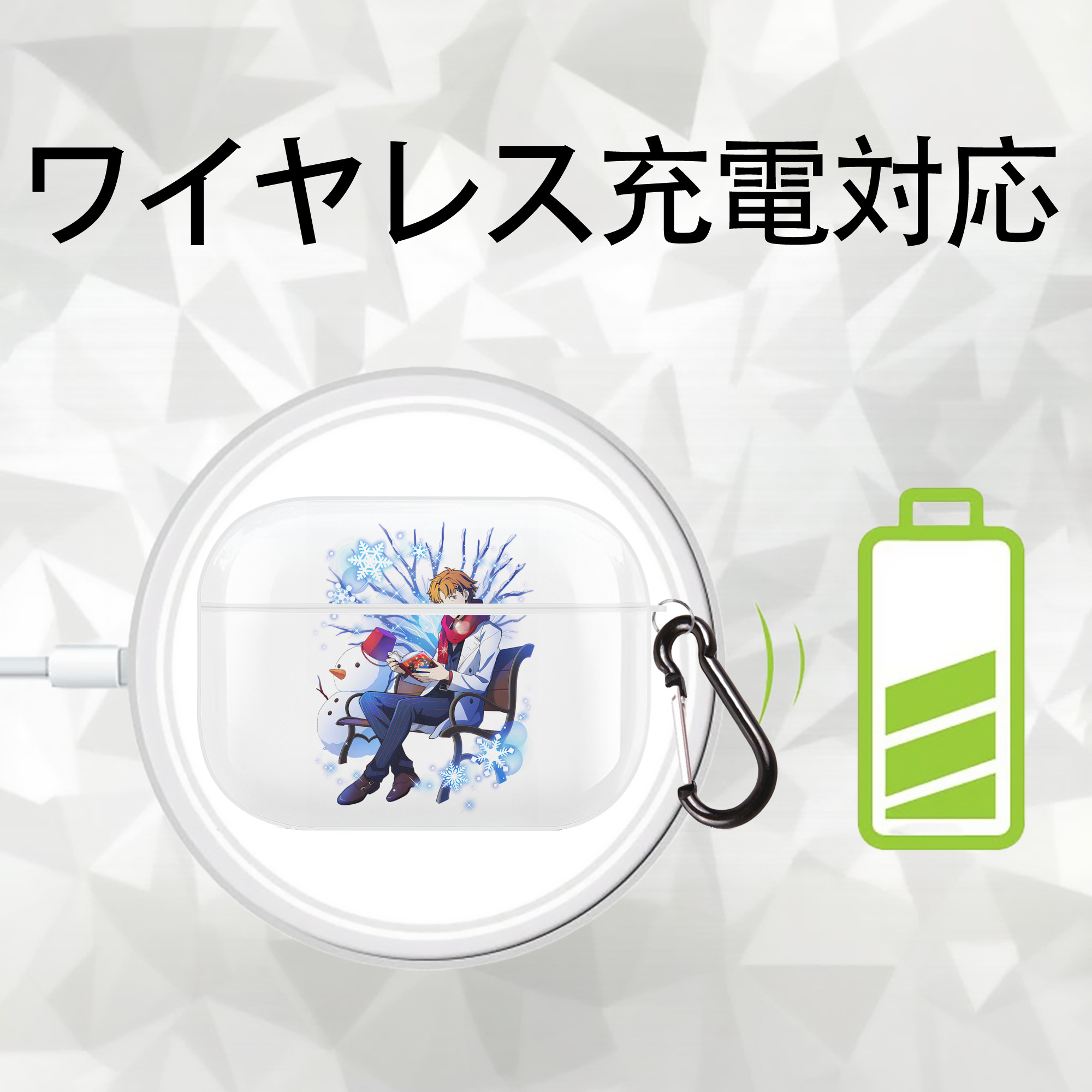 文豪ストレイドッグス Bungo Stray Dogs 【AirPods Pro用】ハードシェル保護ケース 耐衝撃・防指紋・カラビナ付き商品仕様