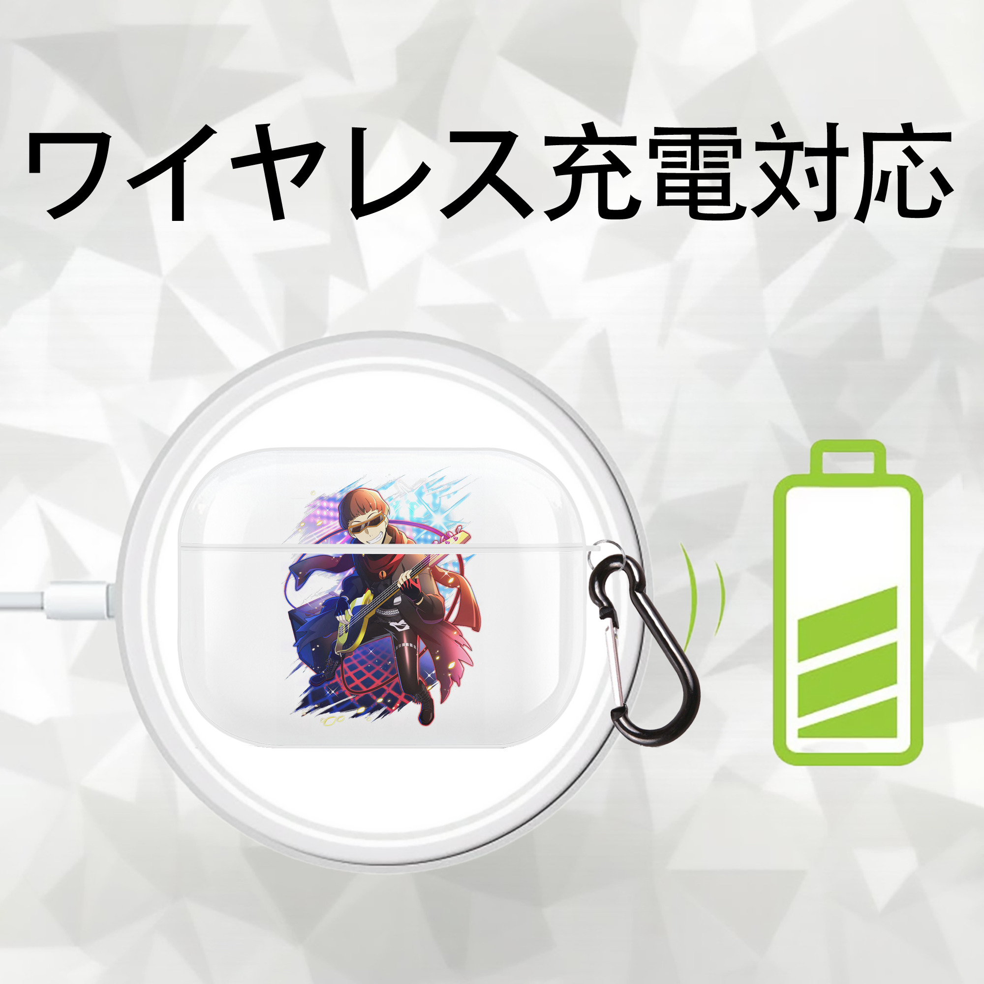 文豪ストレイドッグス Bungo Stray Dogs 【AirPods Pro用】ハードシェル保護ケース 耐衝撃・防指紋・カラビナ付き商品仕様