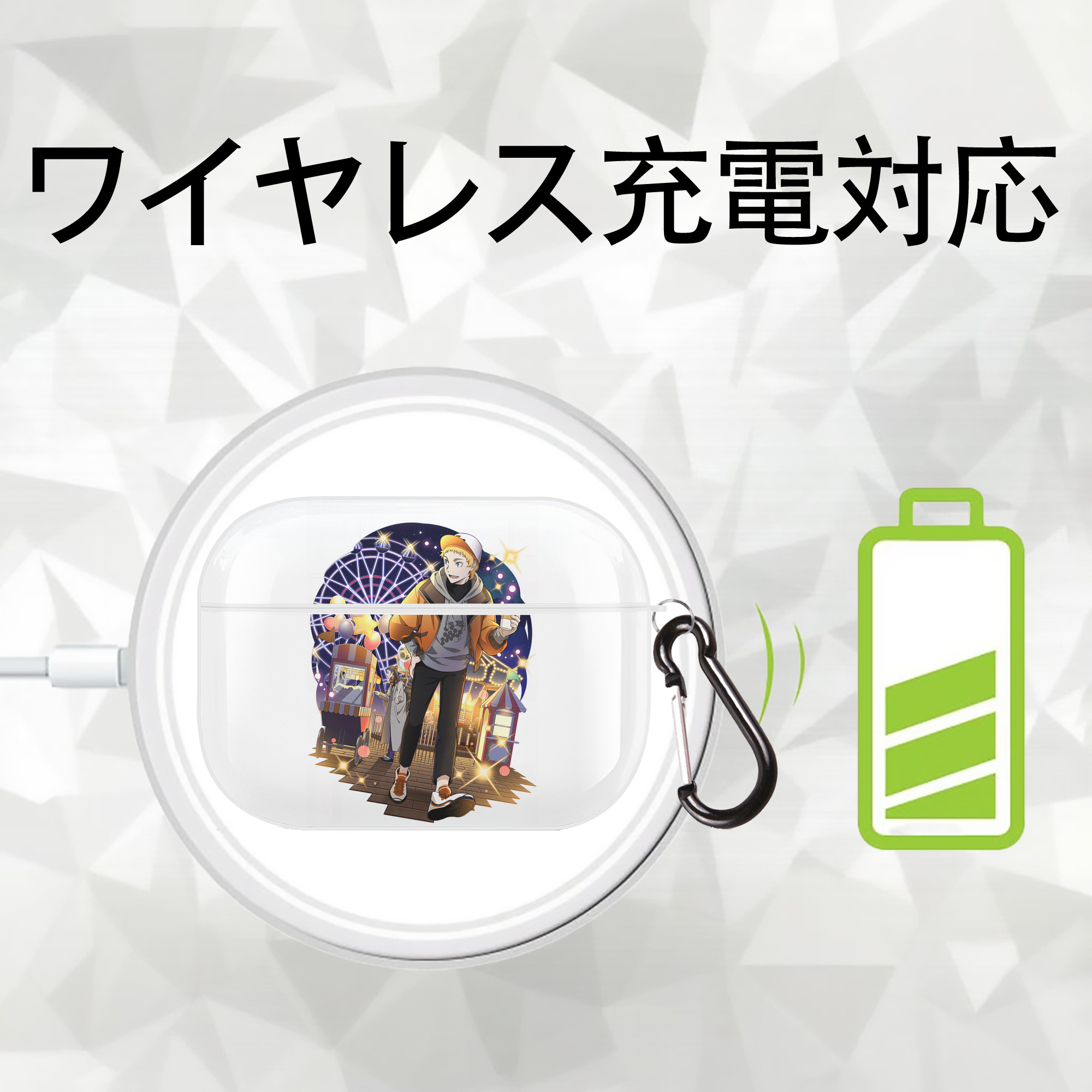 文豪ストレイドッグス Bungo Stray Dogs 【AirPods Pro用】ハードシェル保護ケース 耐衝撃・防指紋・カラビナ付き商品仕様
