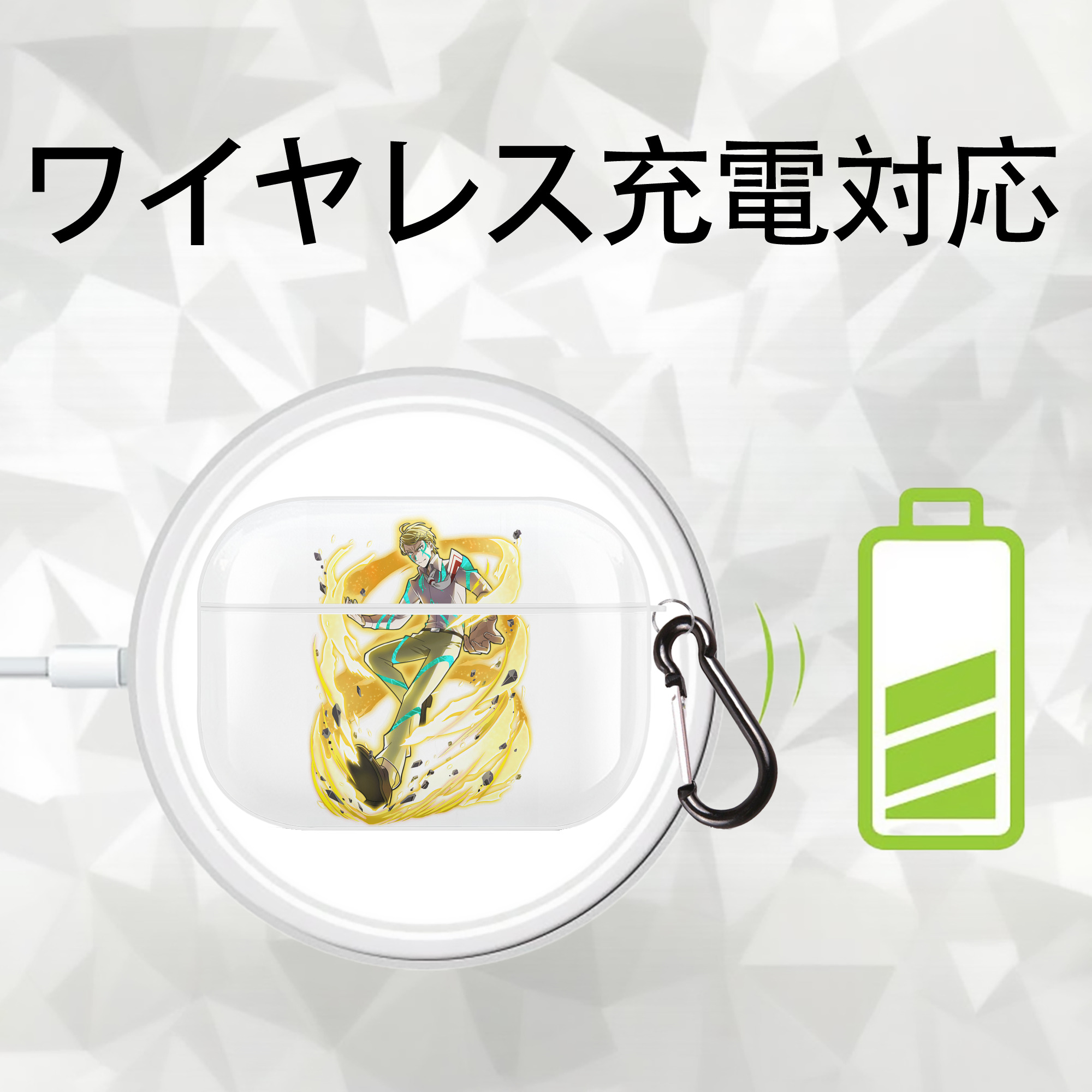 文豪ストレイドッグス Bungo Stray Dogs 【AirPods Pro用】ハードシェル保護ケース 耐衝撃・防指紋・カラビナ付き商品仕様