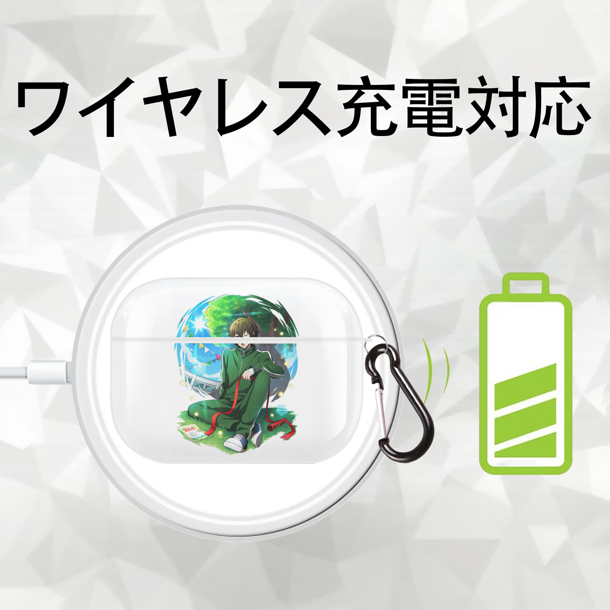 文豪ストレイドッグス Bungo Stray Dogs 【AirPods Pro用】ハードシェル保護ケース 耐衝撃・防指紋・カラビナ付き商品仕様