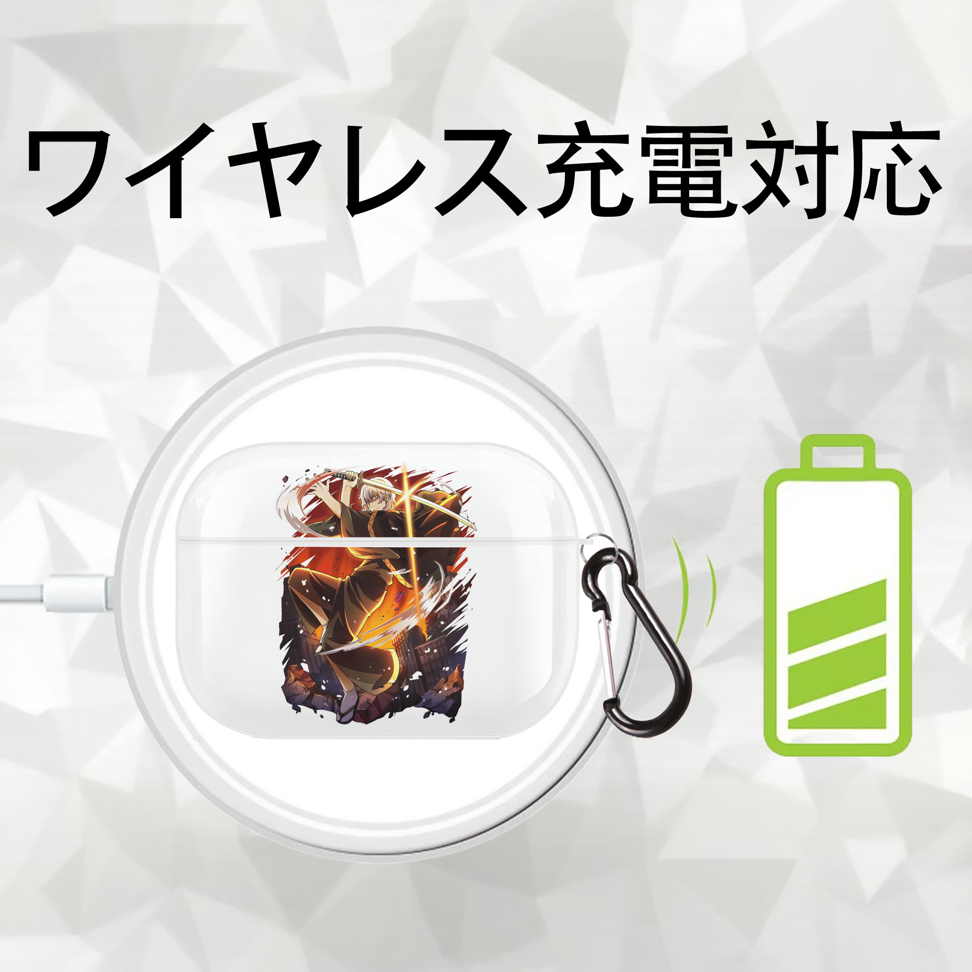 文豪ストレイドッグス Bungo Stray Dogs 【AirPods Pro用】ハードシェル保護ケース 耐衝撃・防指紋・カラビナ付き商品仕様