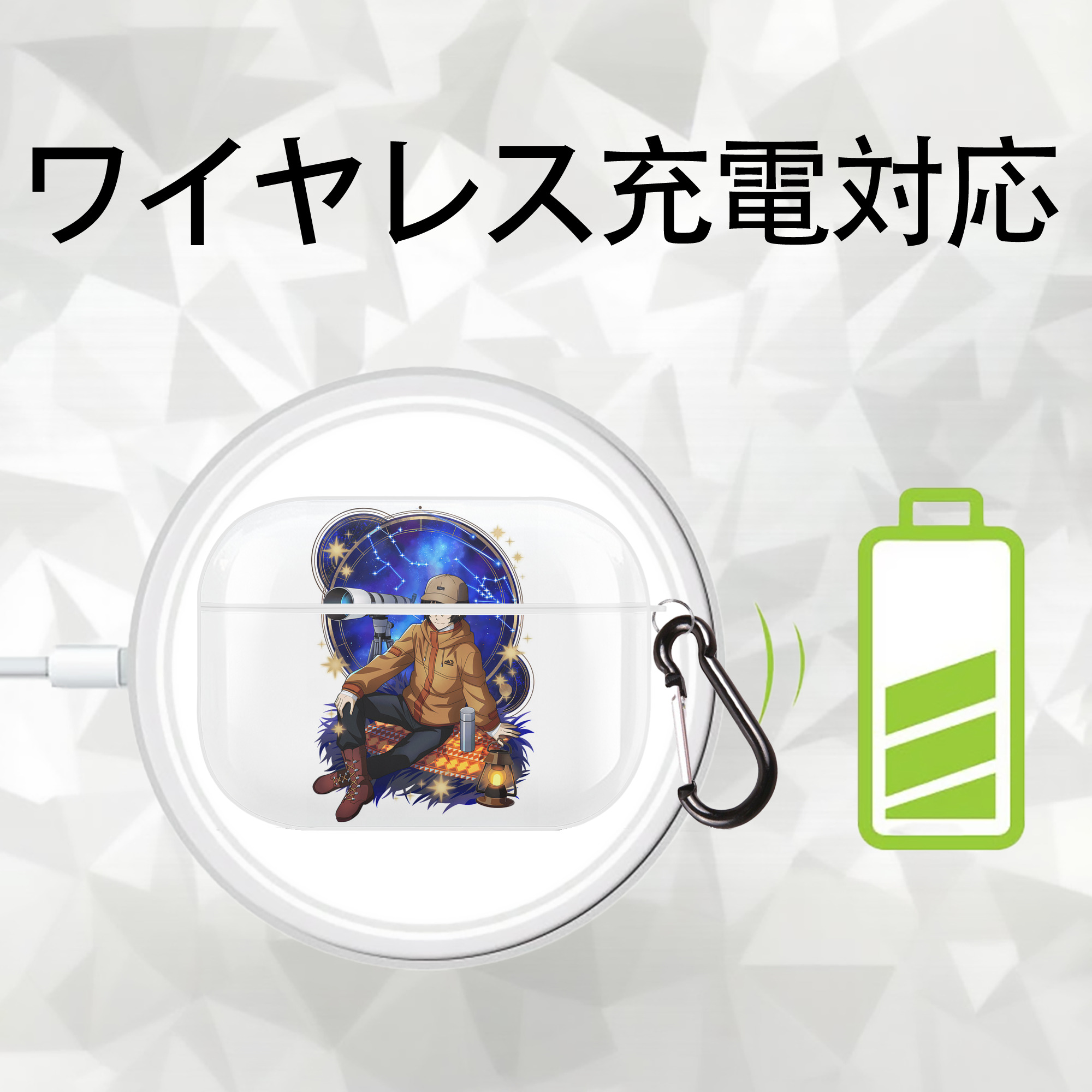 文豪ストレイドッグス Bungo Stray Dogs 【AirPods Pro用】ハードシェル保護ケース 耐衝撃・防指紋・カラビナ付き商品仕様