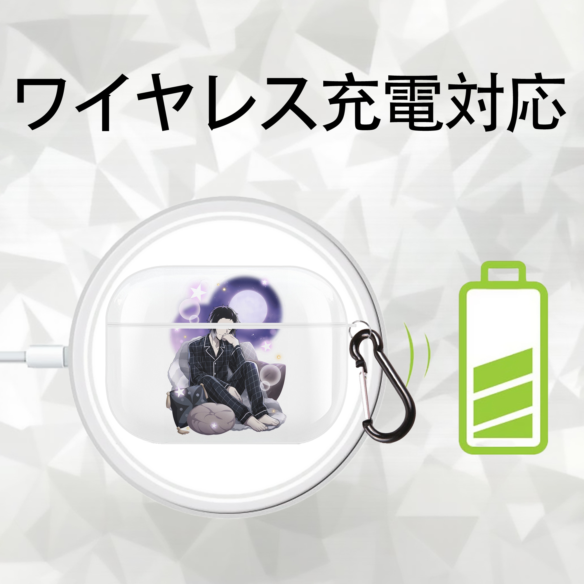 文豪ストレイドッグス Bungo Stray Dogs 【AirPods Pro用】ハードシェル保護ケース 耐衝撃・防指紋・カラビナ付き商品仕様