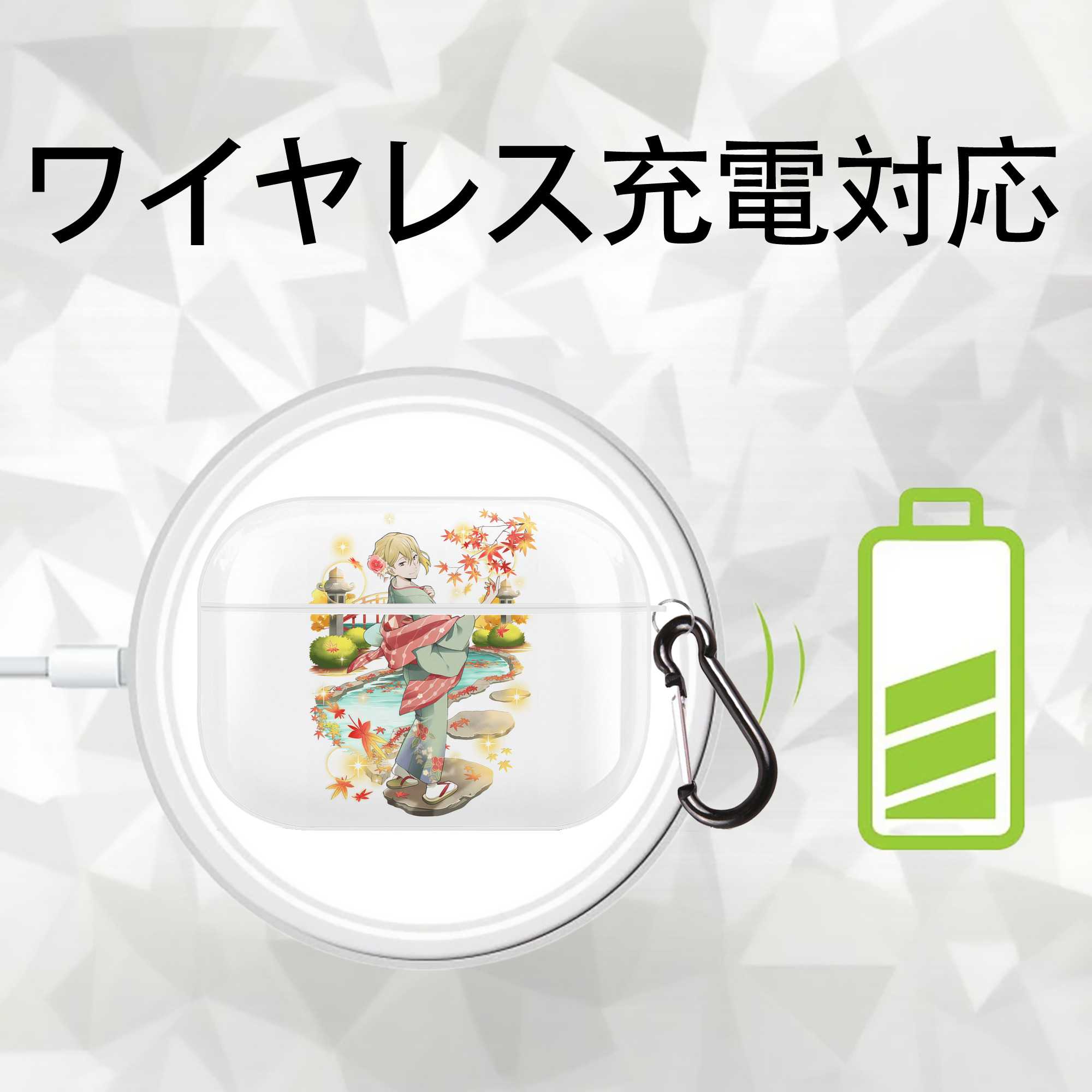 文豪ストレイドッグス Bungo Stray Dogs 【AirPods Pro用】ハードシェル保護ケース 耐衝撃・防指紋・カラビナ付き商品仕様
