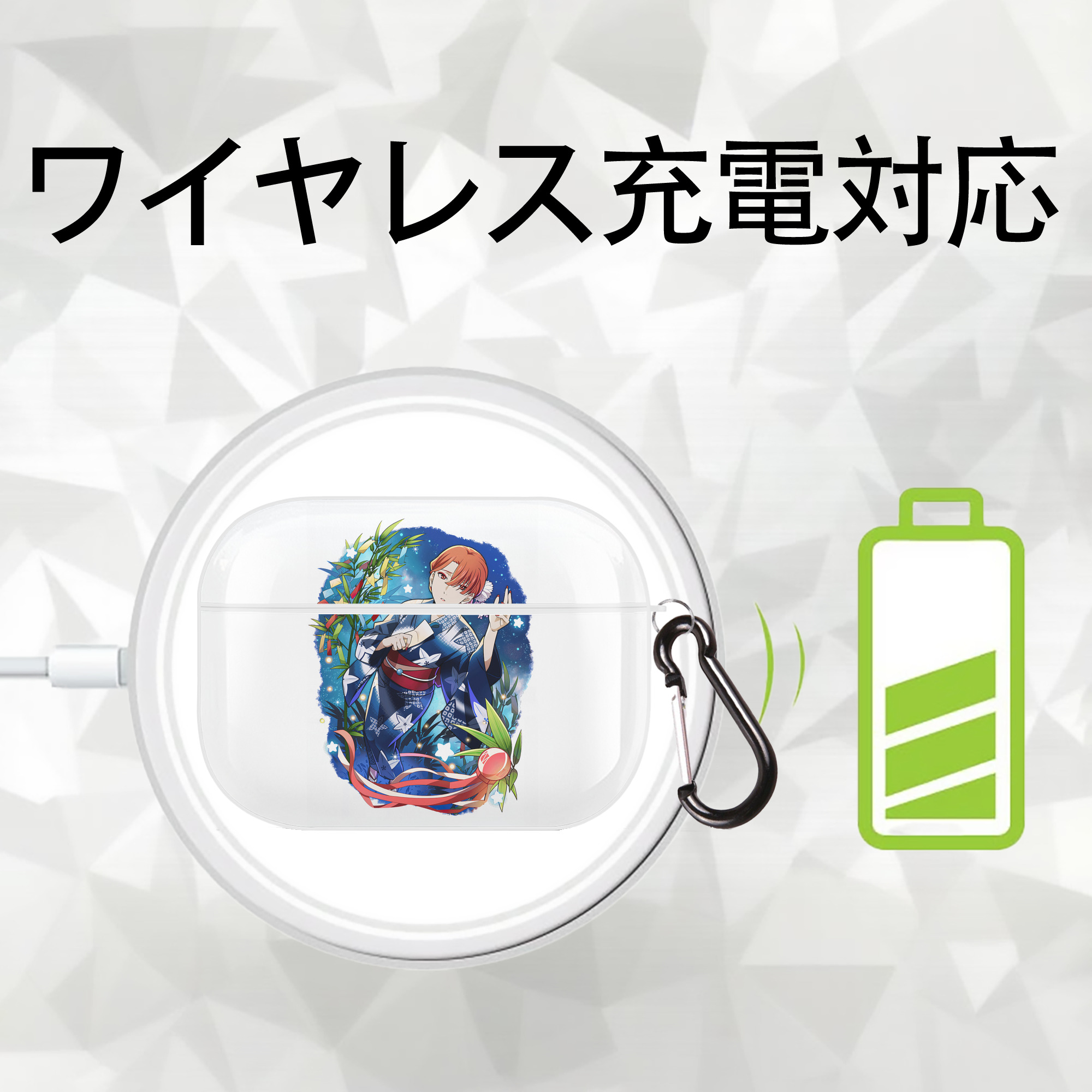 文豪ストレイドッグス Bungo Stray Dogs 【AirPods Pro用】ハードシェル保護ケース 耐衝撃・防指紋・カラビナ付き商品仕様