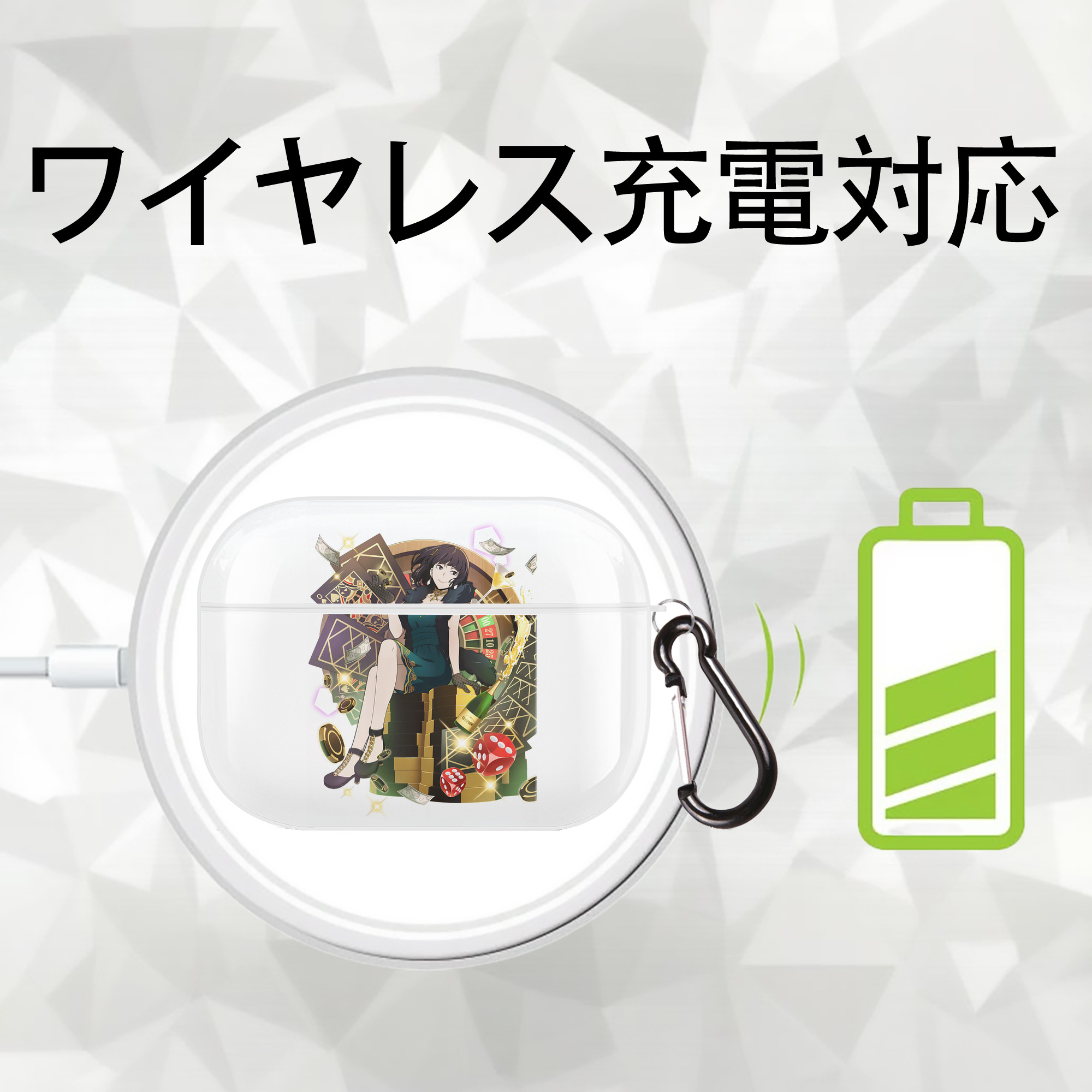 文豪ストレイドッグス Bungo Stray Dogs 【AirPods Pro用】ハードシェル保護ケース 耐衝撃・防指紋・カラビナ付き商品仕様