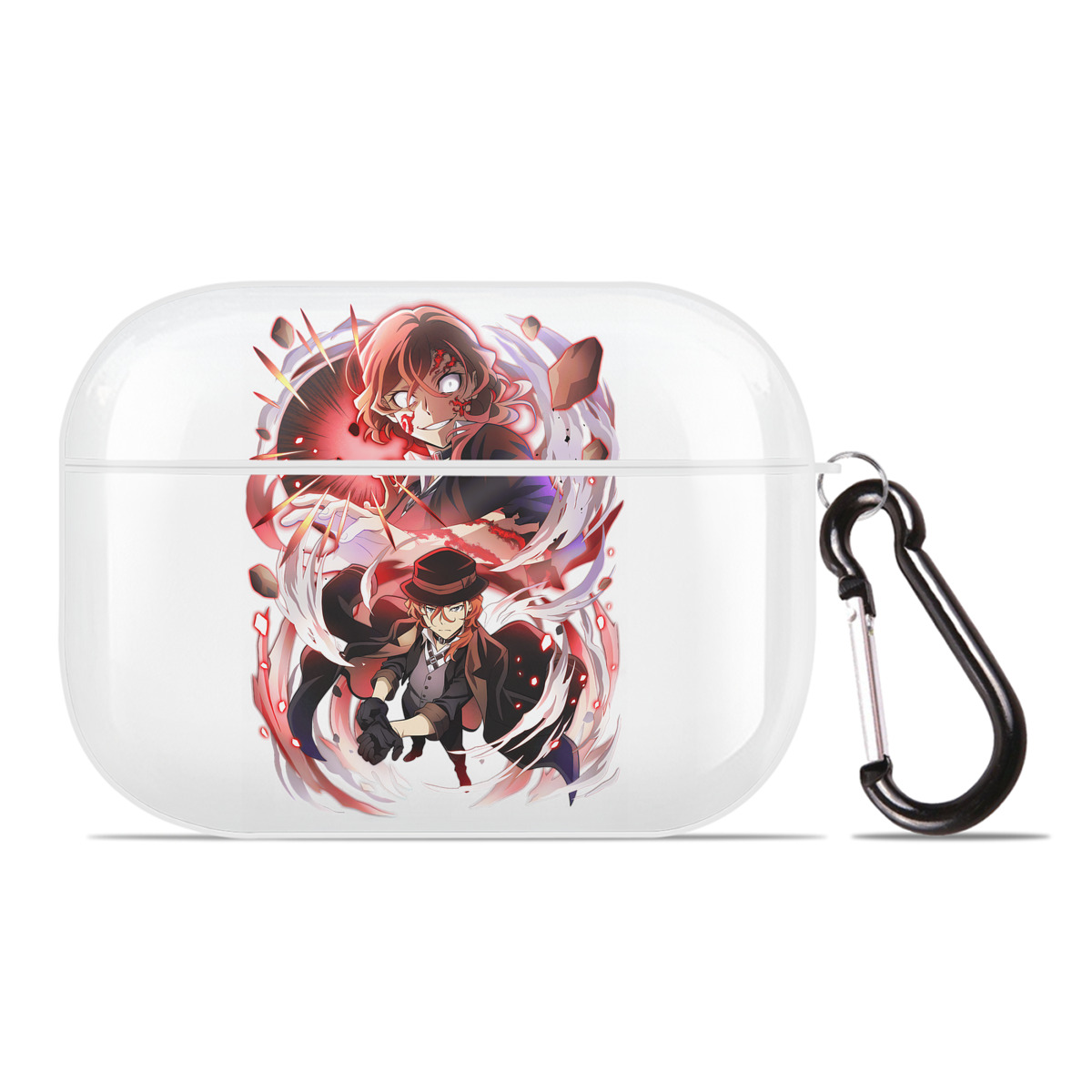 （画像用） 文豪ストレイドッグス Bungo Stray Dogs 【AirPods Pro用】ハードシェル保護ケース 耐衝撃・防指紋・カラビナ付き商品仕様