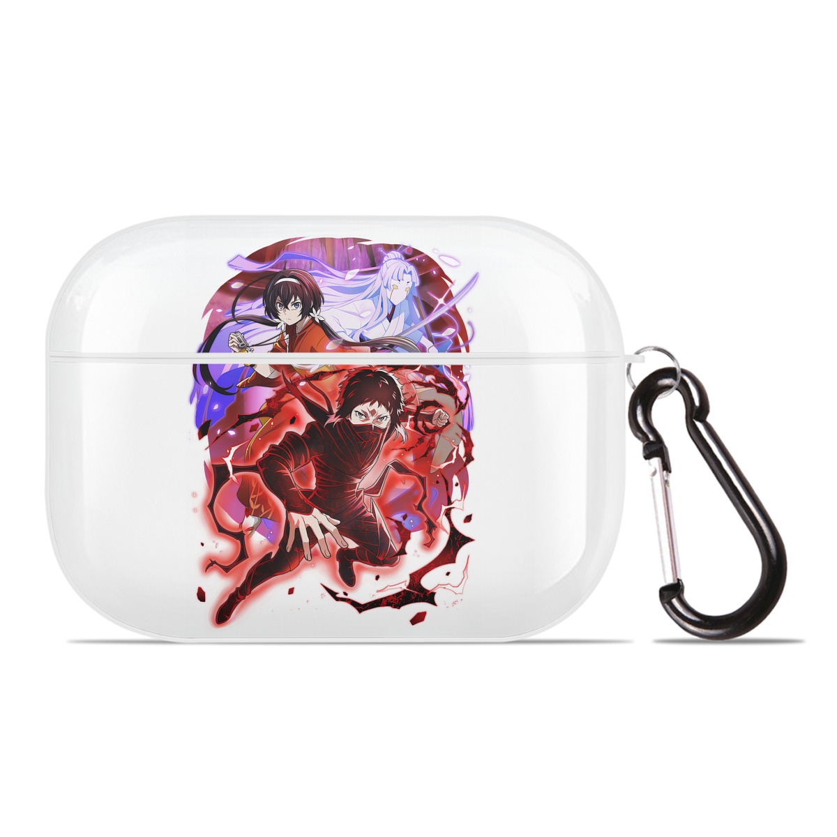（画像用） 文豪ストレイドッグス Bungo Stray Dogs 【AirPods Pro用】ハードシェル保護ケース 耐衝撃・防指紋・カラビナ付き商品仕様