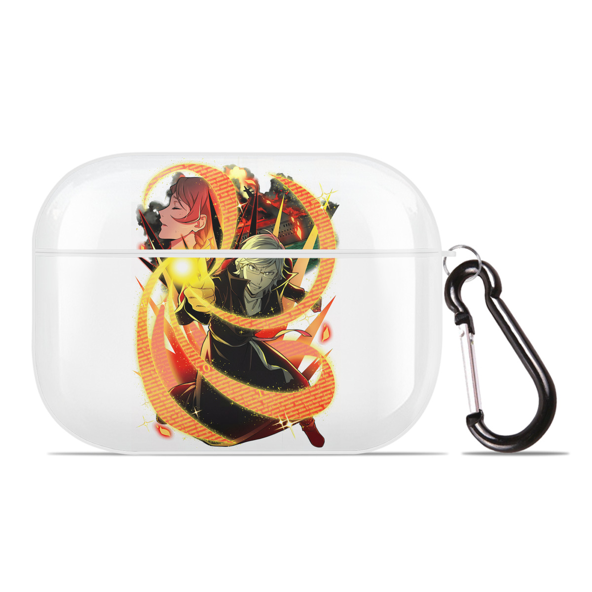 （画像用） 文豪ストレイドッグス Bungo Stray Dogs 【AirPods Pro用】ハードシェル保護ケース 耐衝撃・防指紋・カラビナ付き商品仕様