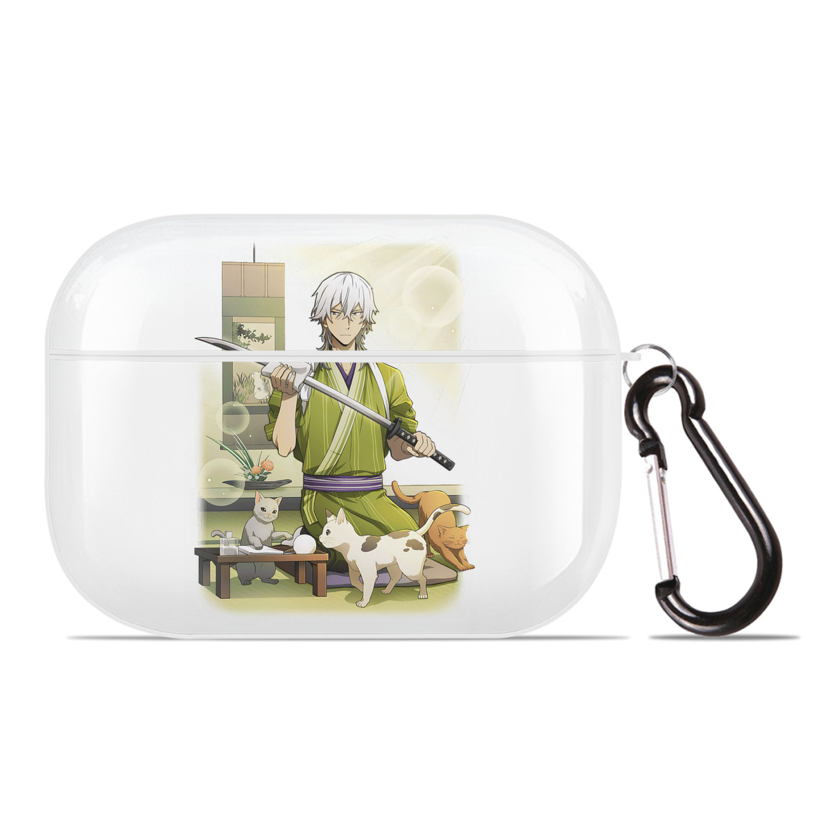 （画像用） 文豪ストレイドッグス Bungo Stray Dogs 【AirPods Pro用】ハードシェル保護ケース 耐衝撃・防指紋・カラビナ付き商品仕様