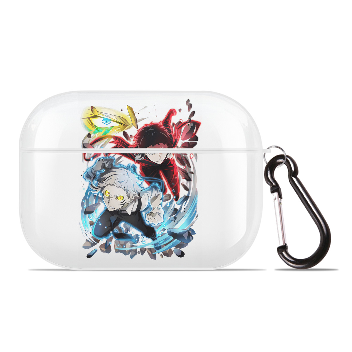 （画像用） 文豪ストレイドッグス Bungo Stray Dogs 【AirPods Pro用】ハードシェル保護ケース 耐衝撃・防指紋・カラビナ付き商品仕様
