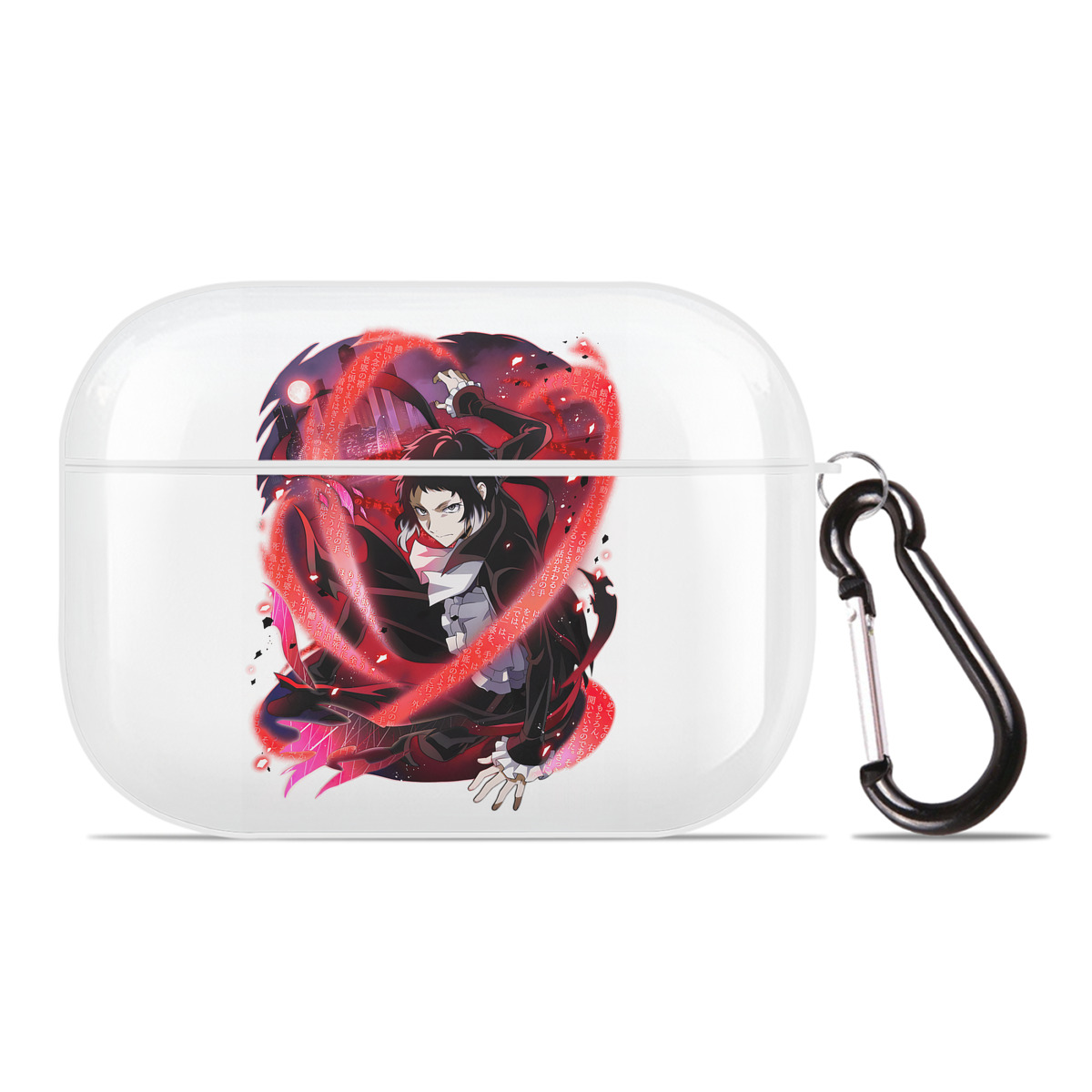 （画像用） 文豪ストレイドッグス Bungo Stray Dogs 【AirPods Pro用】ハードシェル保護ケース 耐衝撃・防指紋・カラビナ付き商品仕様