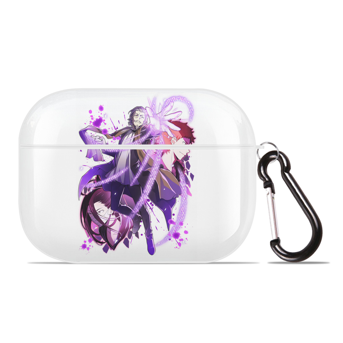 （画像用） 文豪ストレイドッグス Bungo Stray Dogs 【AirPods Pro用】ハードシェル保護ケース 耐衝撃・防指紋・カラビナ付き商品仕様