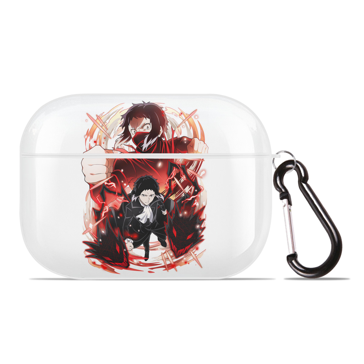 （画像用） 文豪ストレイドッグス Bungo Stray Dogs 【AirPods Pro用】ハードシェル保護ケース 耐衝撃・防指紋・カラビナ付き商品仕様