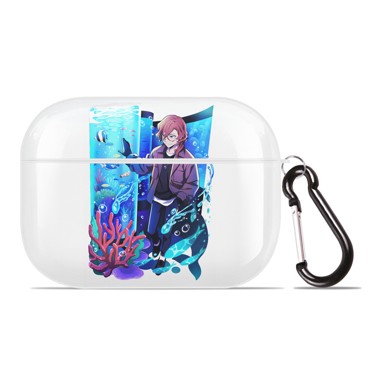 （画像用） 文豪ストレイドッグス Bungo Stray Dogs 【AirPods Pro用】ハードシェル保護ケース 耐衝撃・防指紋・カラビナ付き商品仕様