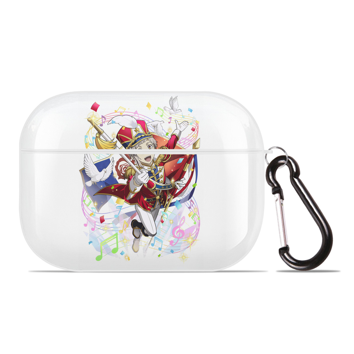 （画像用） 文豪ストレイドッグス Bungo Stray Dogs 【AirPods Pro用】ハードシェル保護ケース 耐衝撃・防指紋・カラビナ付き商品仕様