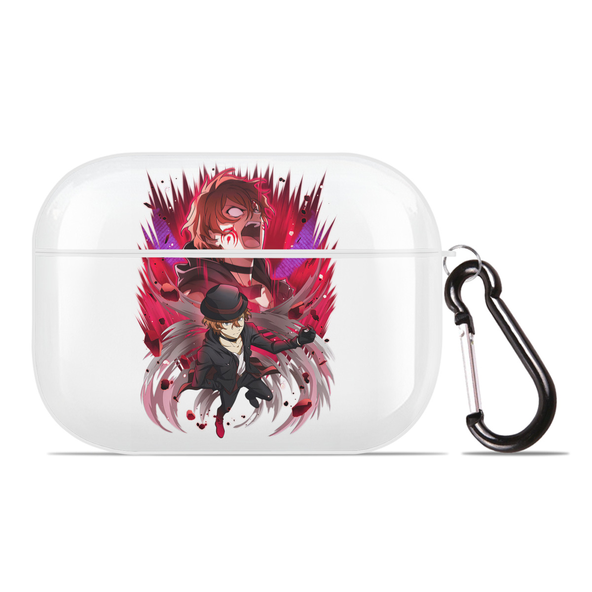 （画像用） 文豪ストレイドッグス Bungo Stray Dogs 【AirPods Pro用】ハードシェル保護ケース 耐衝撃・防指紋・カラビナ付き商品仕様