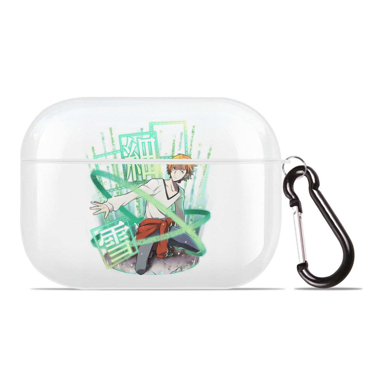 （画像用） 文豪ストレイドッグス Bungo Stray Dogs 【AirPods Pro用】ハードシェル保護ケース 耐衝撃・防指紋・カラビナ付き商品仕様