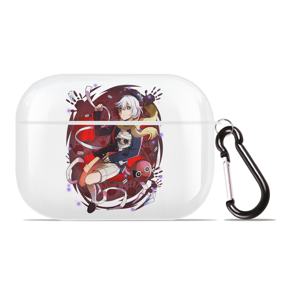 （画像用） 文豪ストレイドッグス Bungo Stray Dogs 【AirPods Pro用】ハードシェル保護ケース 耐衝撃・防指紋・カラビナ付き商品仕様