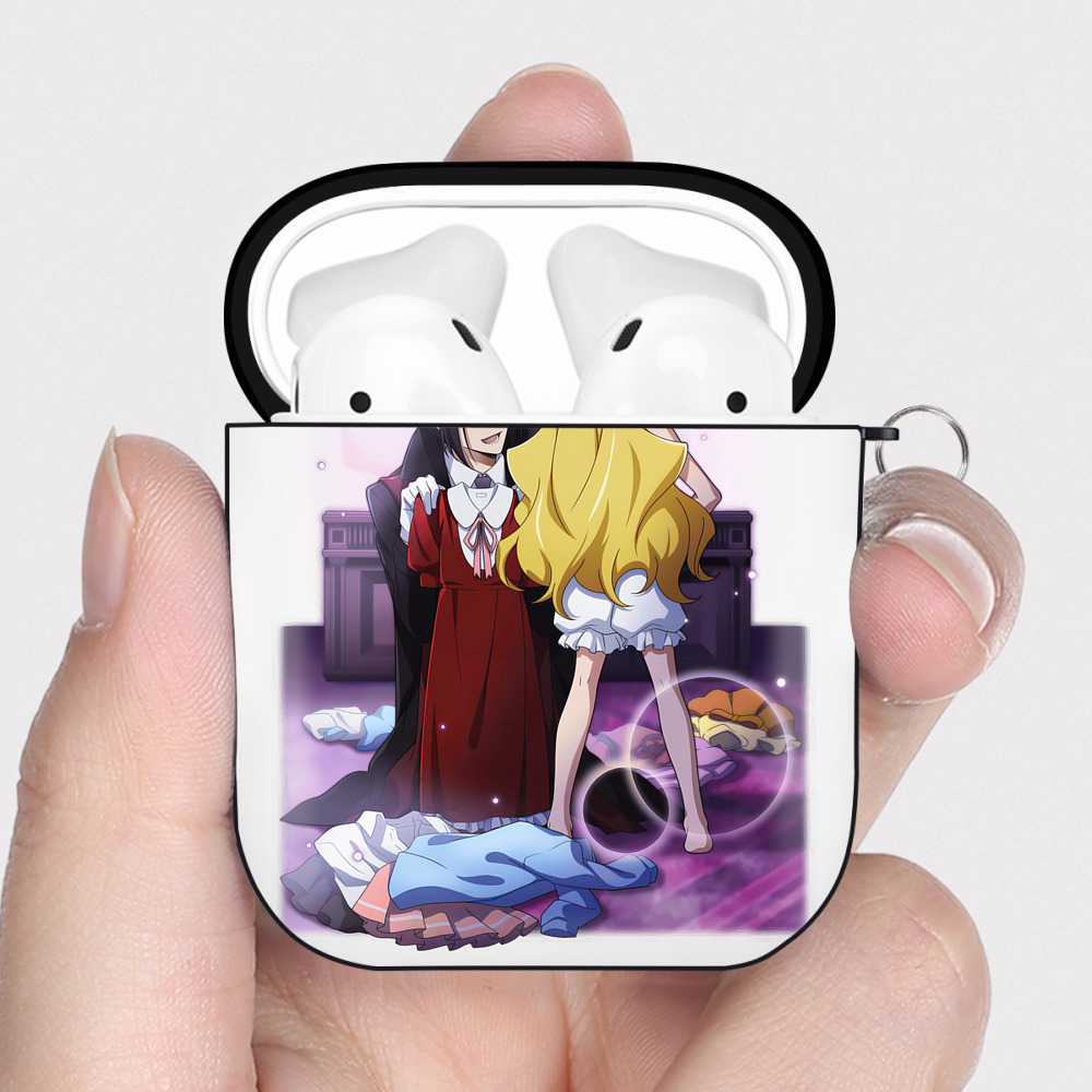 （画像用） 文豪ストレイドッグス Bungo Stray Dogs AirPods 第2世代保護ケース ハードシェル ブラック 耐衝撃・防指紋・カラビナ付き