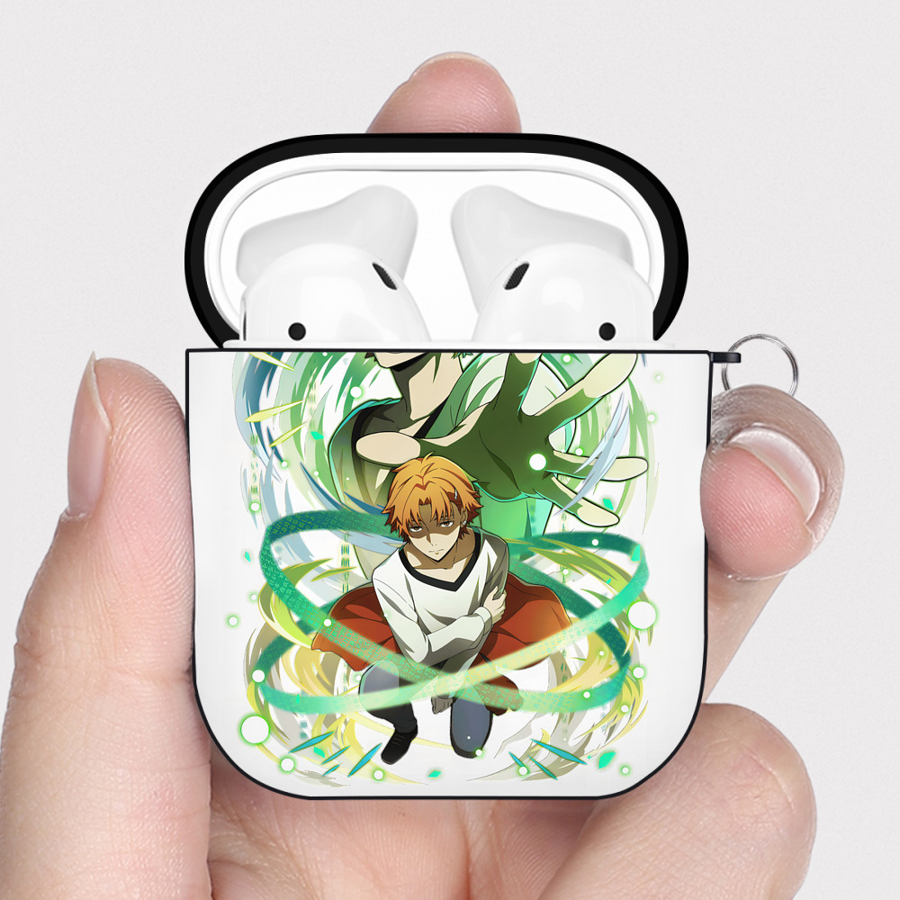 （画像用） 文豪ストレイドッグス Bungo Stray Dogs AirPods 第2世代保護ケース ハードシェル ブラック 耐衝撃・防指紋・カラビナ付き