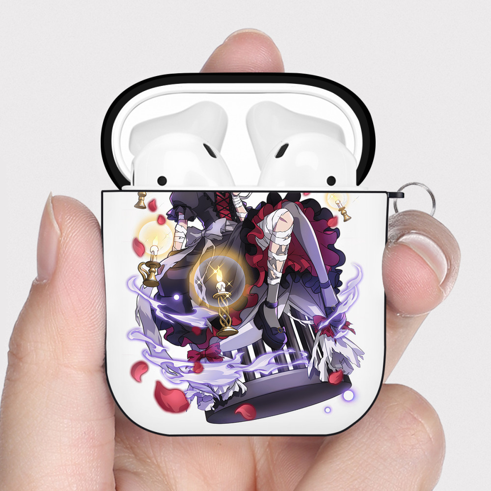 （画像用） 文豪ストレイドッグス Bungo Stray Dogs AirPods 第2世代保護ケース ハードシェル ブラック 耐衝撃・防指紋・カラビナ付き