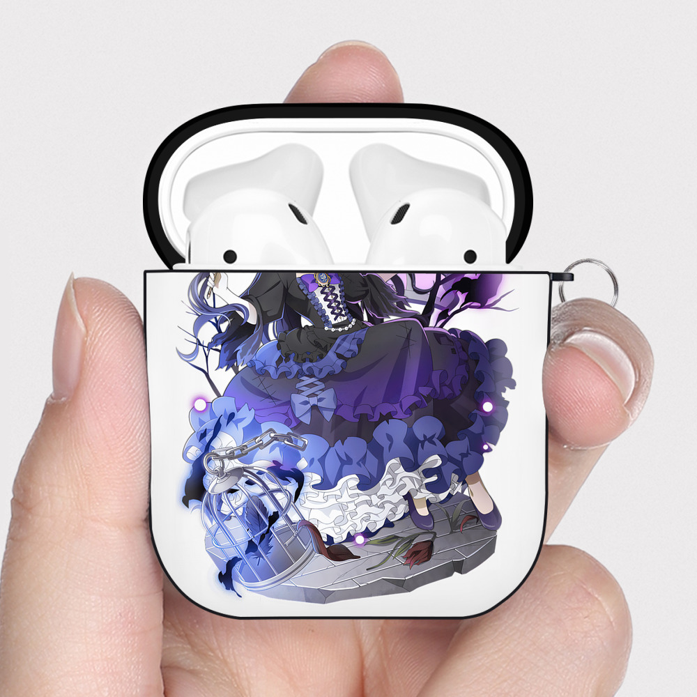 （画像用） 文豪ストレイドッグス Bungo Stray Dogs AirPods 第2世代保護ケース ハードシェル ブラック 耐衝撃・防指紋・カラビナ付き