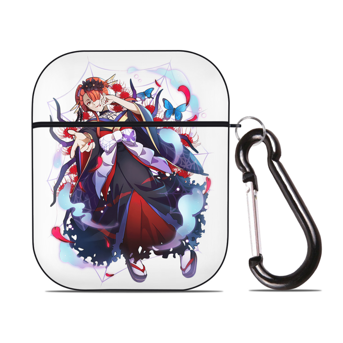 （画像用） 文豪ストレイドッグス Bungo Stray Dogs AirPods 第2世代保護ケース ハードシェル ブラック 耐衝撃・防指紋・カラビナ付き