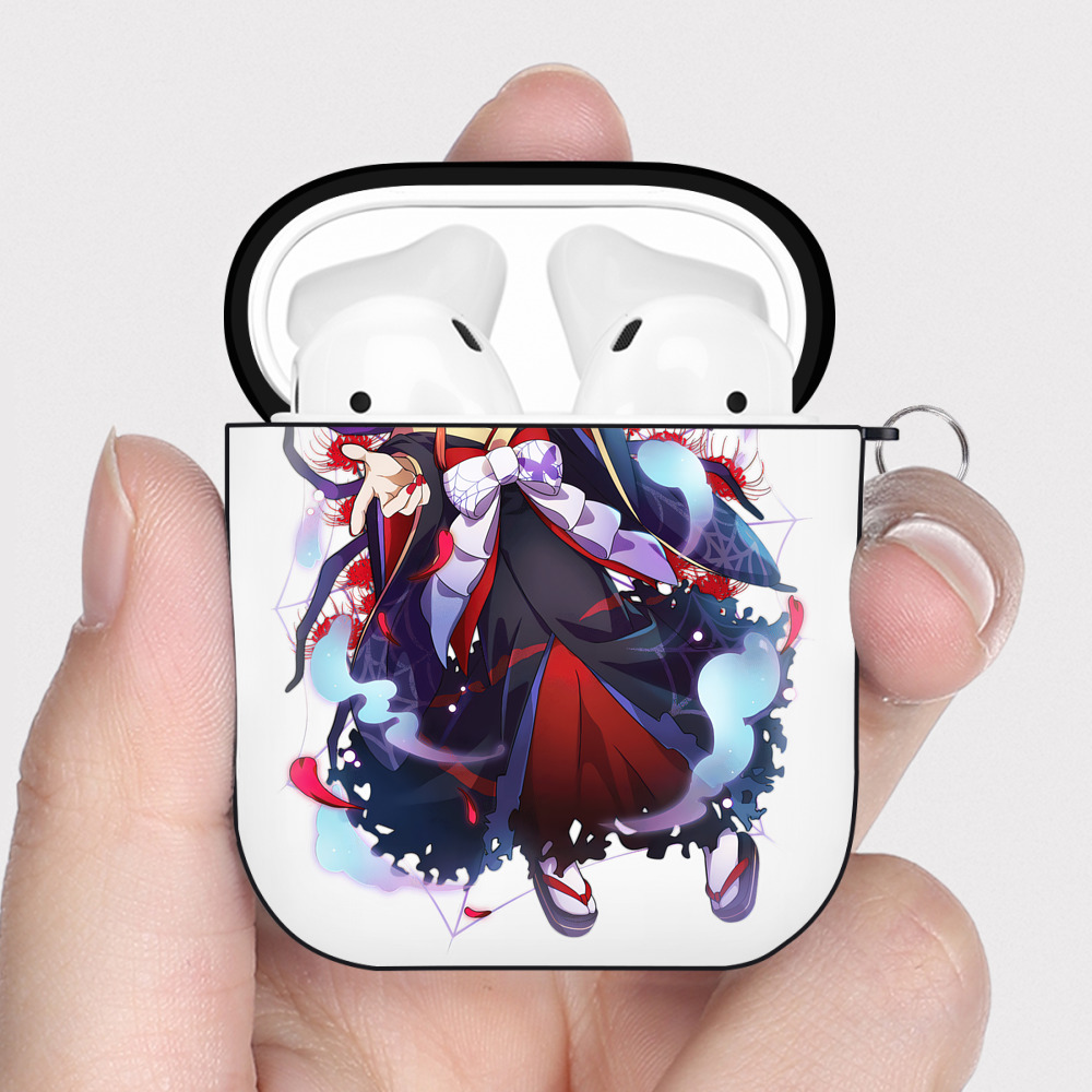 （画像用） 文豪ストレイドッグス Bungo Stray Dogs AirPods 第2世代保護ケース ハードシェル ブラック 耐衝撃・防指紋・カラビナ付き