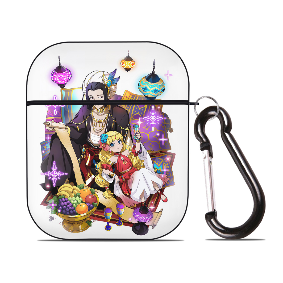 （画像用） 文豪ストレイドッグス Bungo Stray Dogs AirPods 第2世代保護ケース ハードシェル ブラック 耐衝撃・防指紋・カラビナ付き